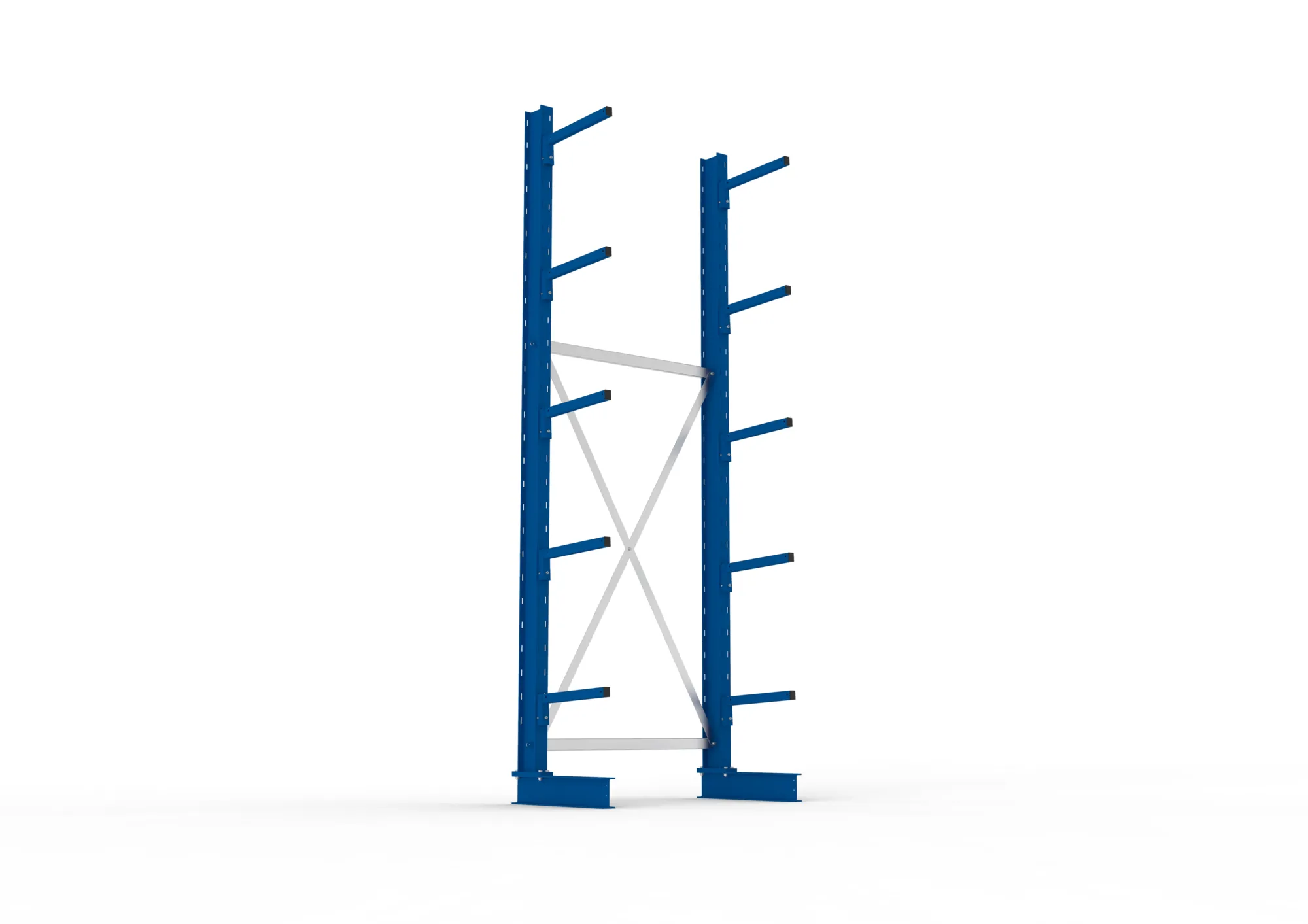 META MULTISTRONG L | Kragarmregal | Grundregal | 3000 x 1000 x 400 mm | Armlast 220 kg | einseitig | 5+1 Ebenen
