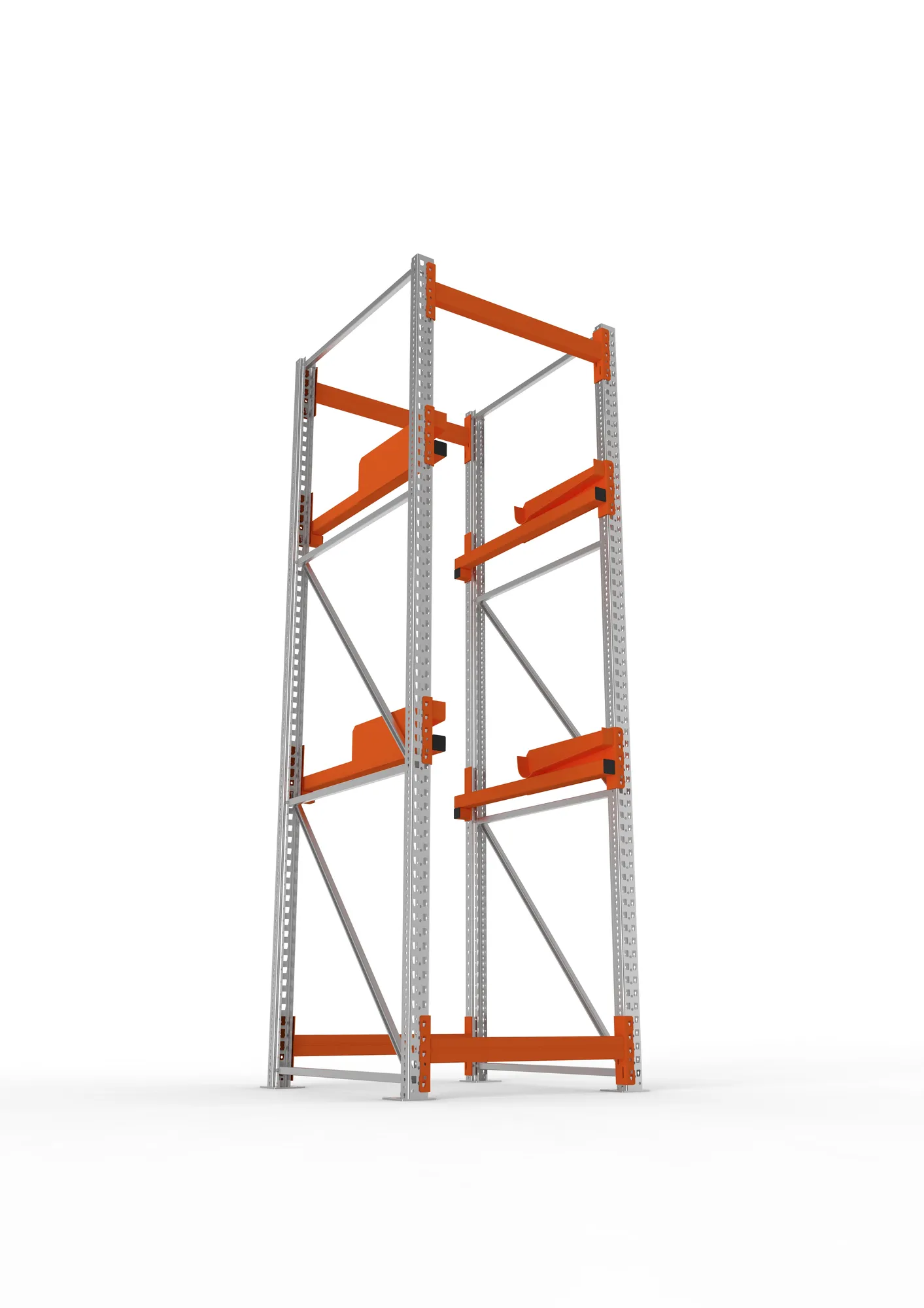 META MULTIPAL | Kabeltrommelregal | Grundregal | 3300 x 900 x 1100 mm | Feldlast 4000 kg | 2 Ebenen | Typ 2 | verzinkt