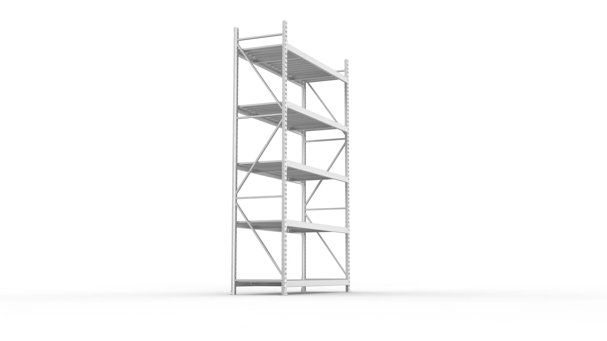META MINI-RACK Weitspannregal | Grundregal | 3000 x 1800 x 650 mm | Fachlast 600 kg | Stahlpaneelböden | 5 Ebenen