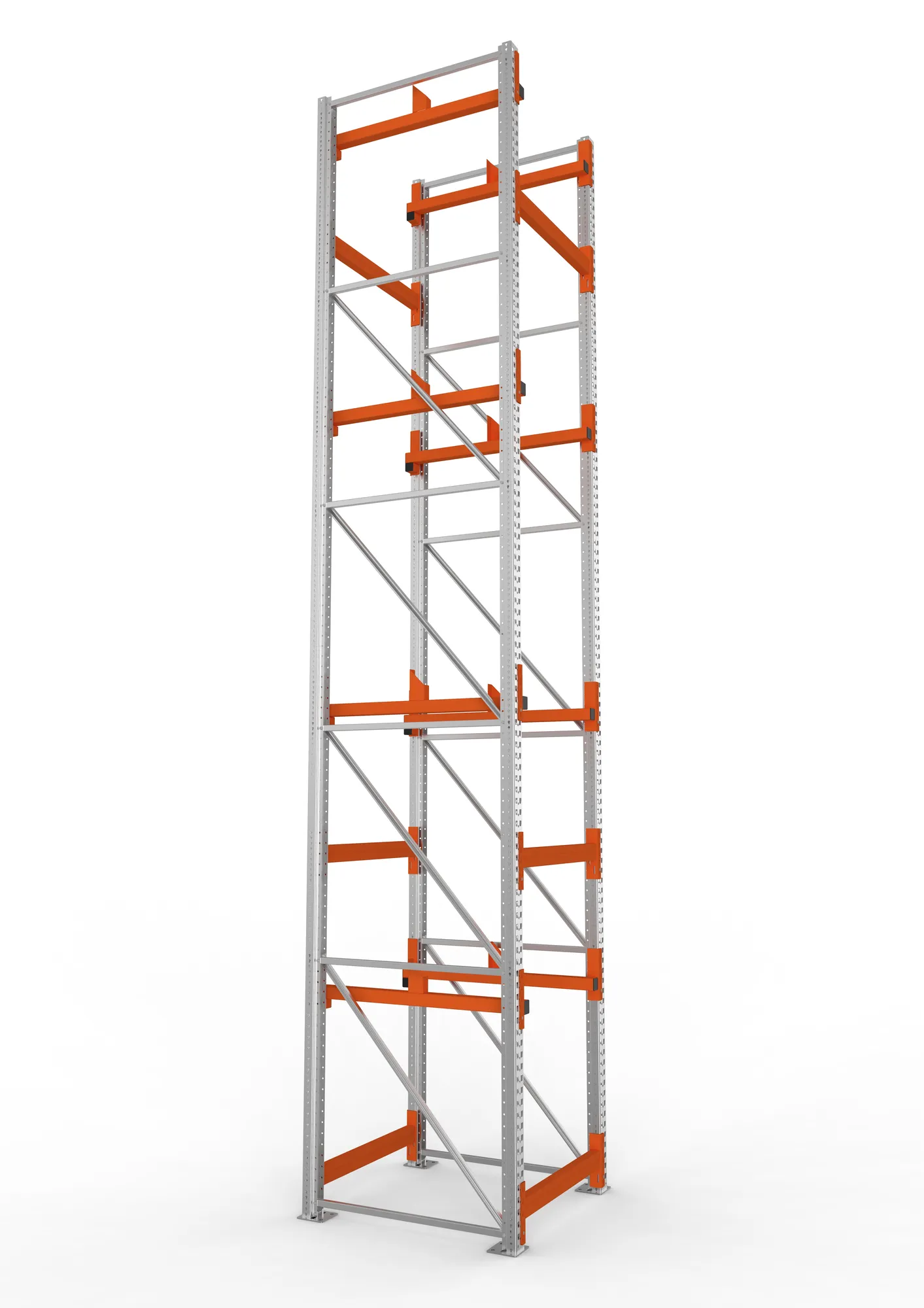 META MULTIPAL | Kabeltrommelregal | Grundregal | 5500 x 900 x 1100 mm | Feldlast 5500 kg | 2 Ebenen | Typ 1 | verzinkt
