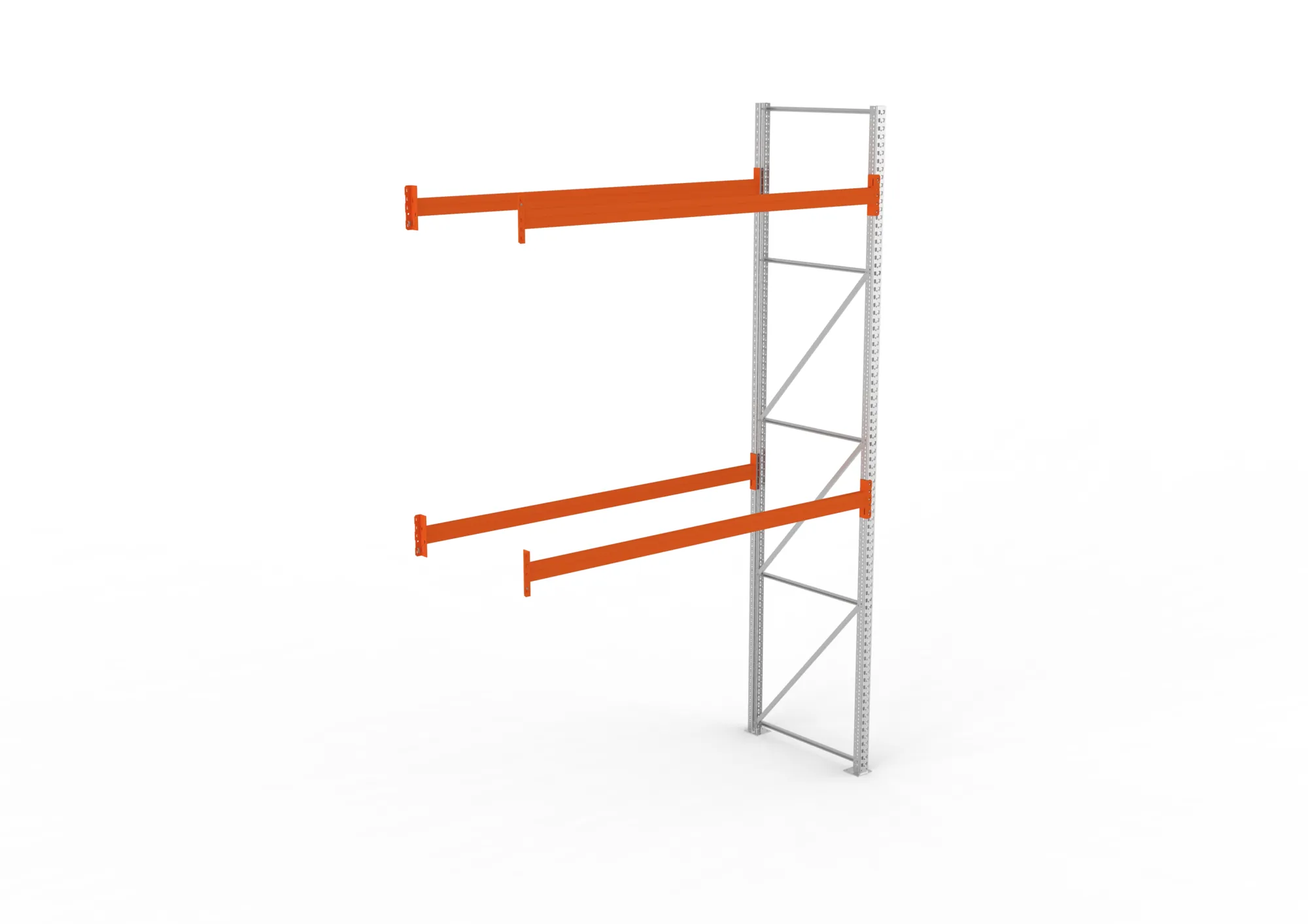META MULTIPAL | Palettenregal | Anbauregal | 4400 x 2700 x 1100 mm | Fachlast 770 kg | 3 Ebenen | 9 Paletten | verzinkt