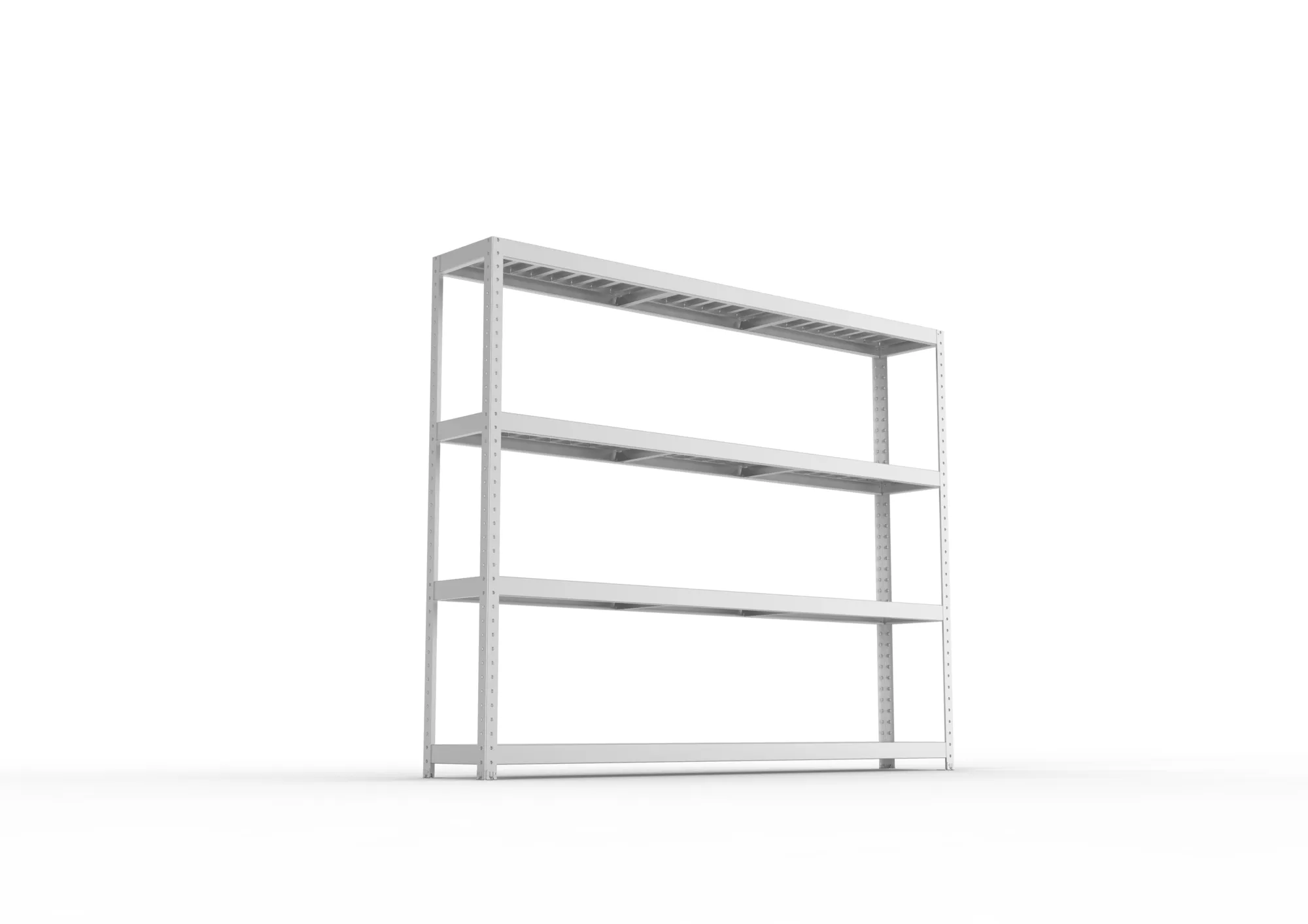 META SPEED-RACK Weitspannregal | Komplettregal | 1970 x 2500 x 400 mm | Fachlast 400 kg | Stahlpaneelböden | 4 Ebenen