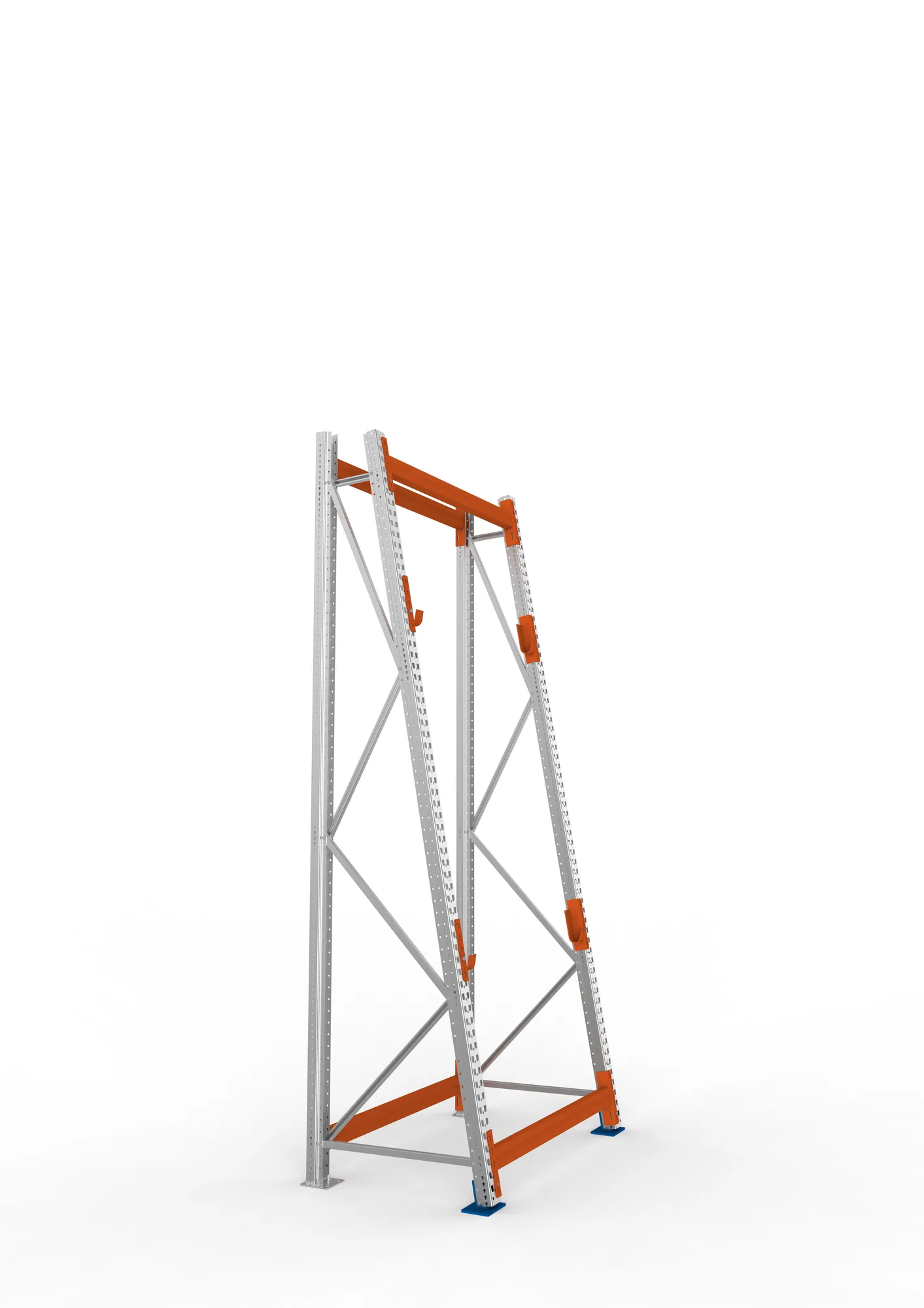 META MULTIPAL | Kabeltrommelregal | Grundregal | 3300 x 1300 x 900 mm | Feldlast 1500 kg | 2 Ebenen | Typ 3/A-Ständer | verzinkt