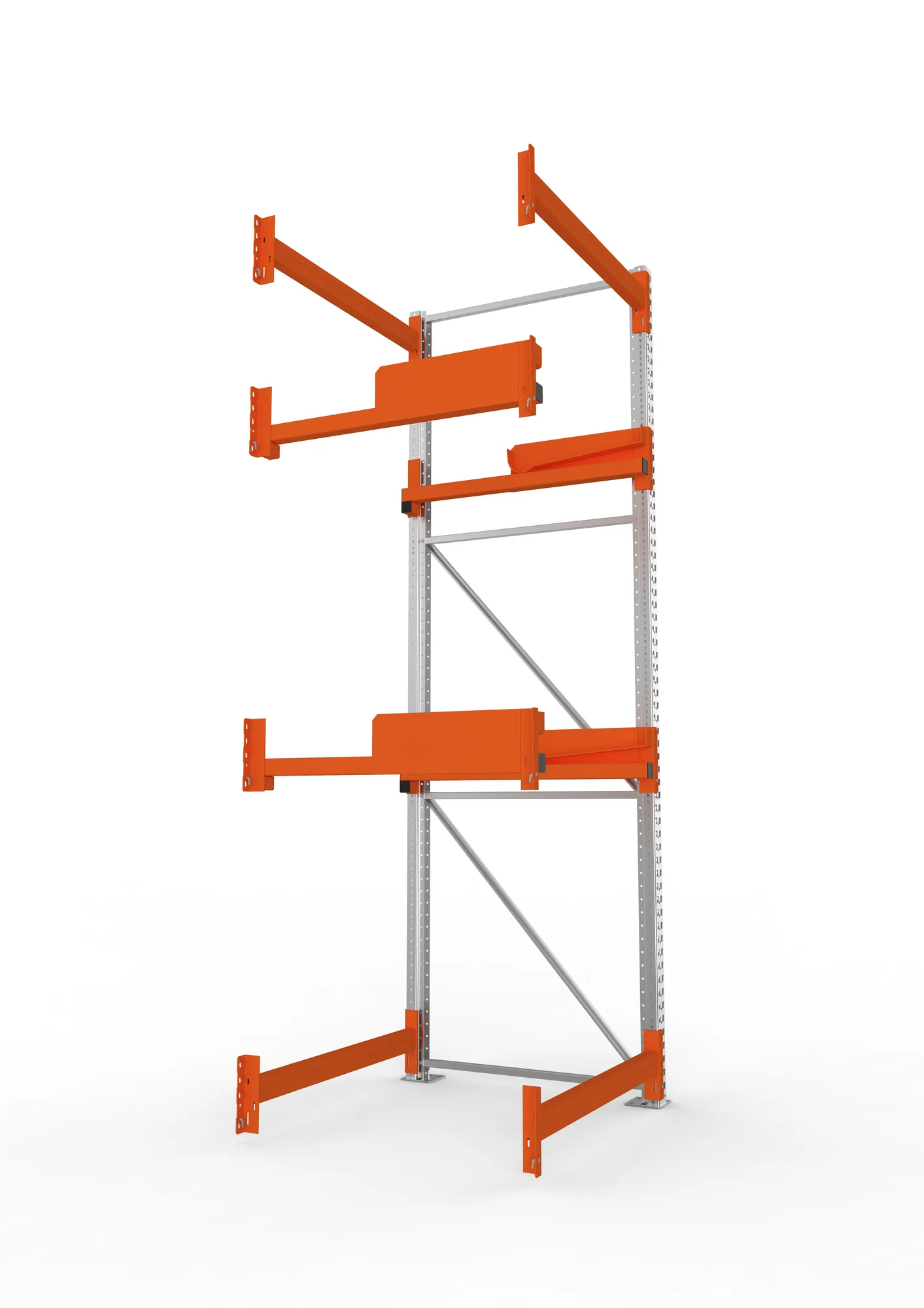 META MULTIPAL | Kabeltrommelregal | Anbauregal | 3300 x 1100 x 1100 mm | Feldlast 4000 kg | 2 Ebenen | Typ 2 | verzinkt
