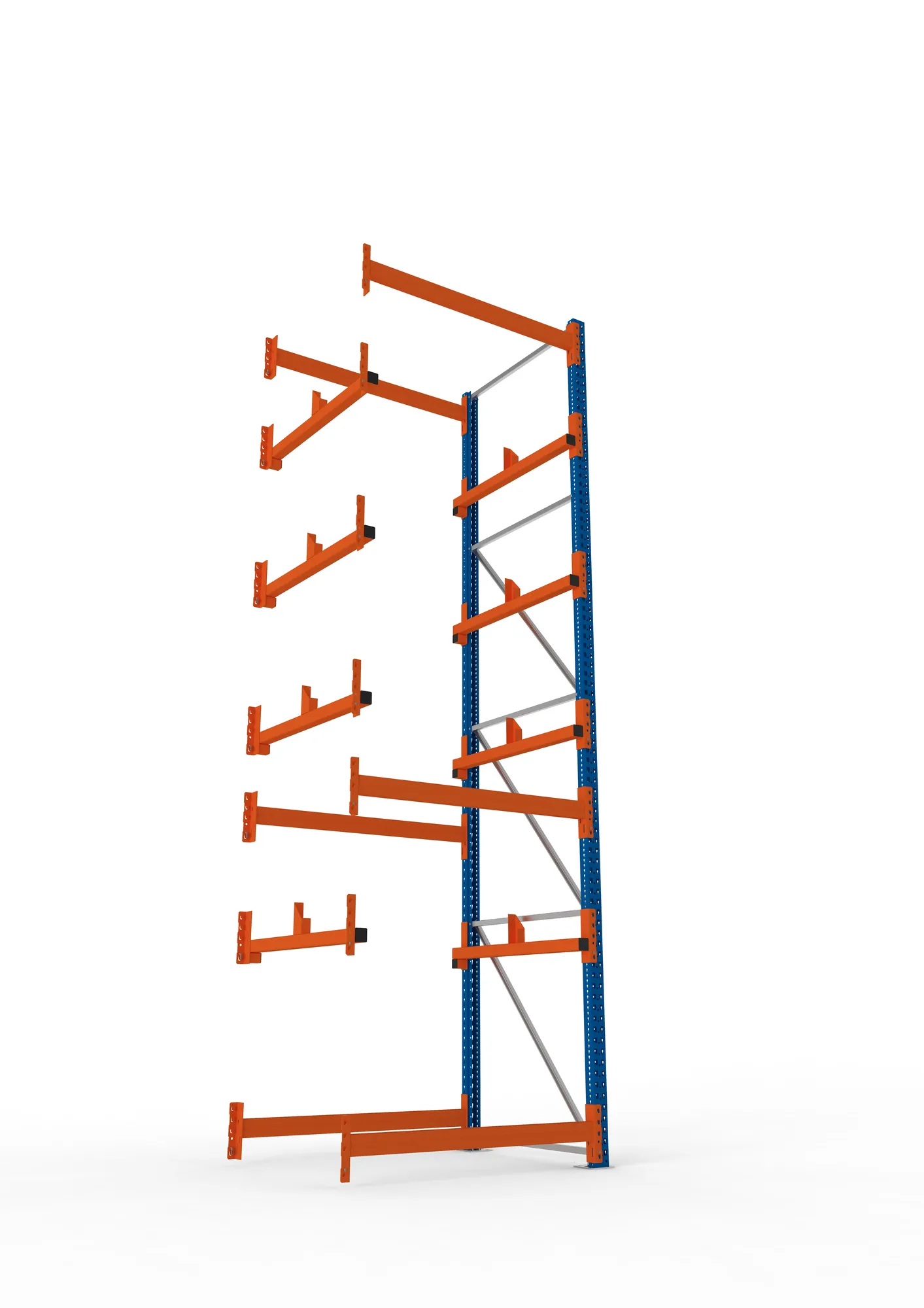META MULTIPAL | Kabeltrommelregal | Anbauregal | 4400 x 1300 x 1100 mm | Feldlast 5500 kg | 2 Ebenen | Typ 1 | RAL 5010