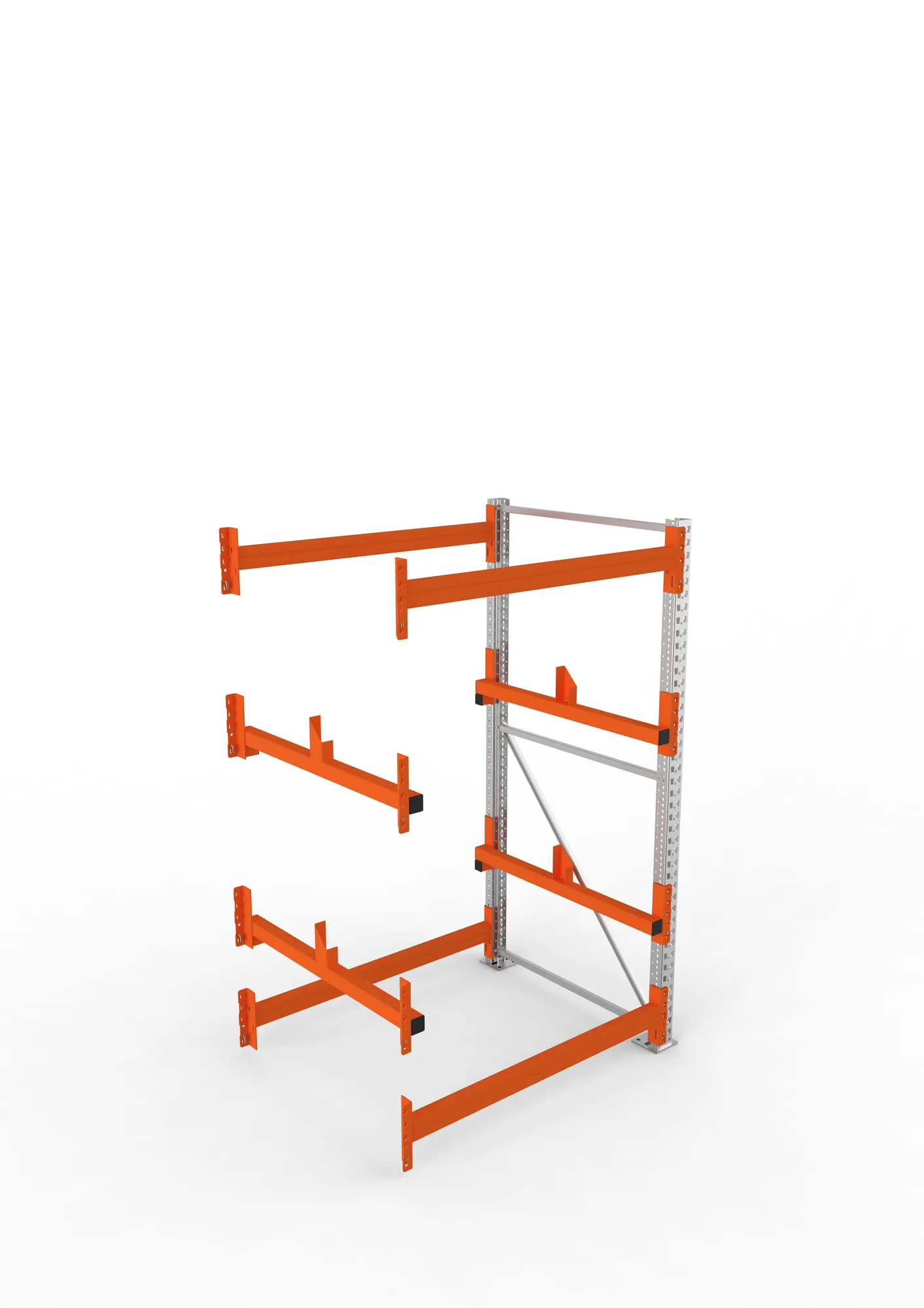 META MULTIPAL | Kabeltrommelregal | Anbauregal | 2200 x 1300 x 1100 mm | Feldlast 4000 kg | 2 Ebenen | Typ 1 | verzinkt