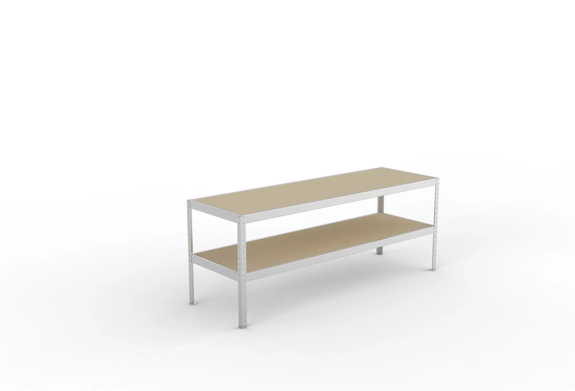 META SPEED-RACK | Packtisch | 970 x 2500 x 800 mm | 2 Ebenen | verzinkt