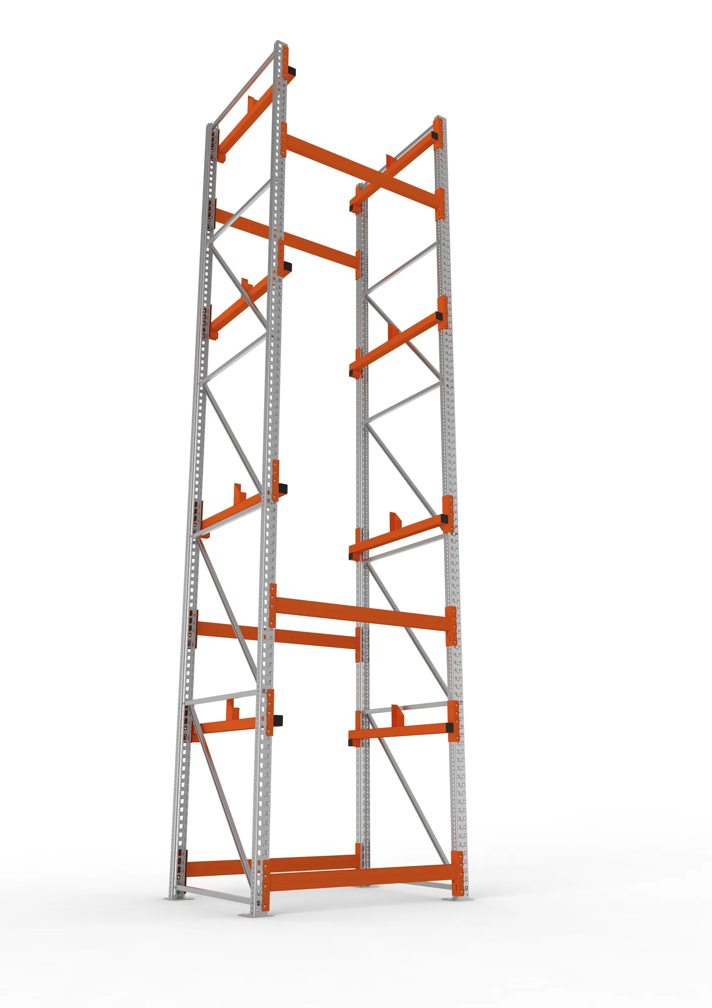 META MULTIPAL | Kabeltrommelregal | Grundregal | 5500 x 1300 x 1100 mm | Feldlast 5500 kg | 2 Ebenen | Typ 1 | verzinkt