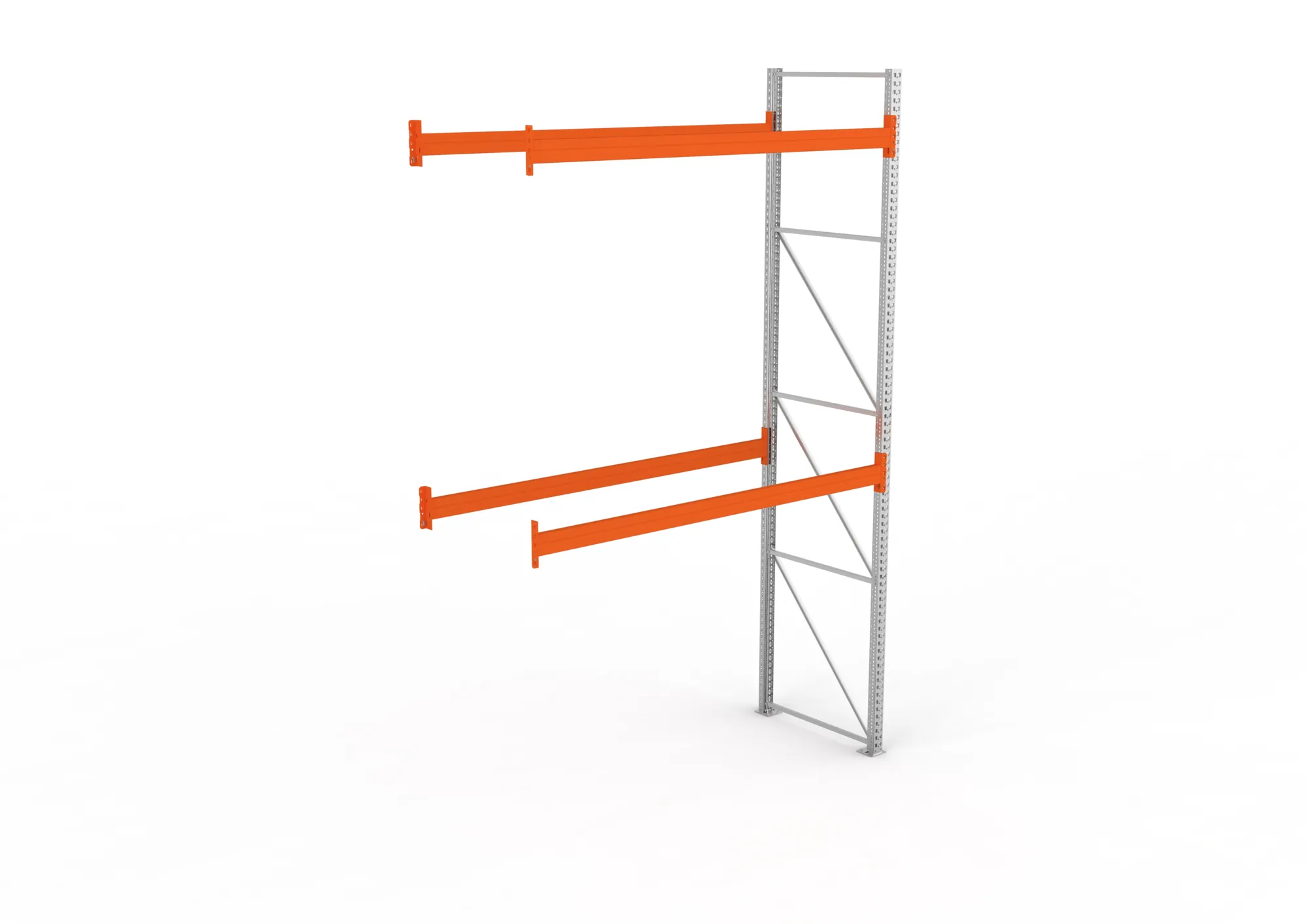 META MULTIPAL | Palettenregal | Anbauregal | 4400 x 2700 x 1100 mm | Fachlast 960 kg | 3 Ebenen | 9 Paletten | verzinkt