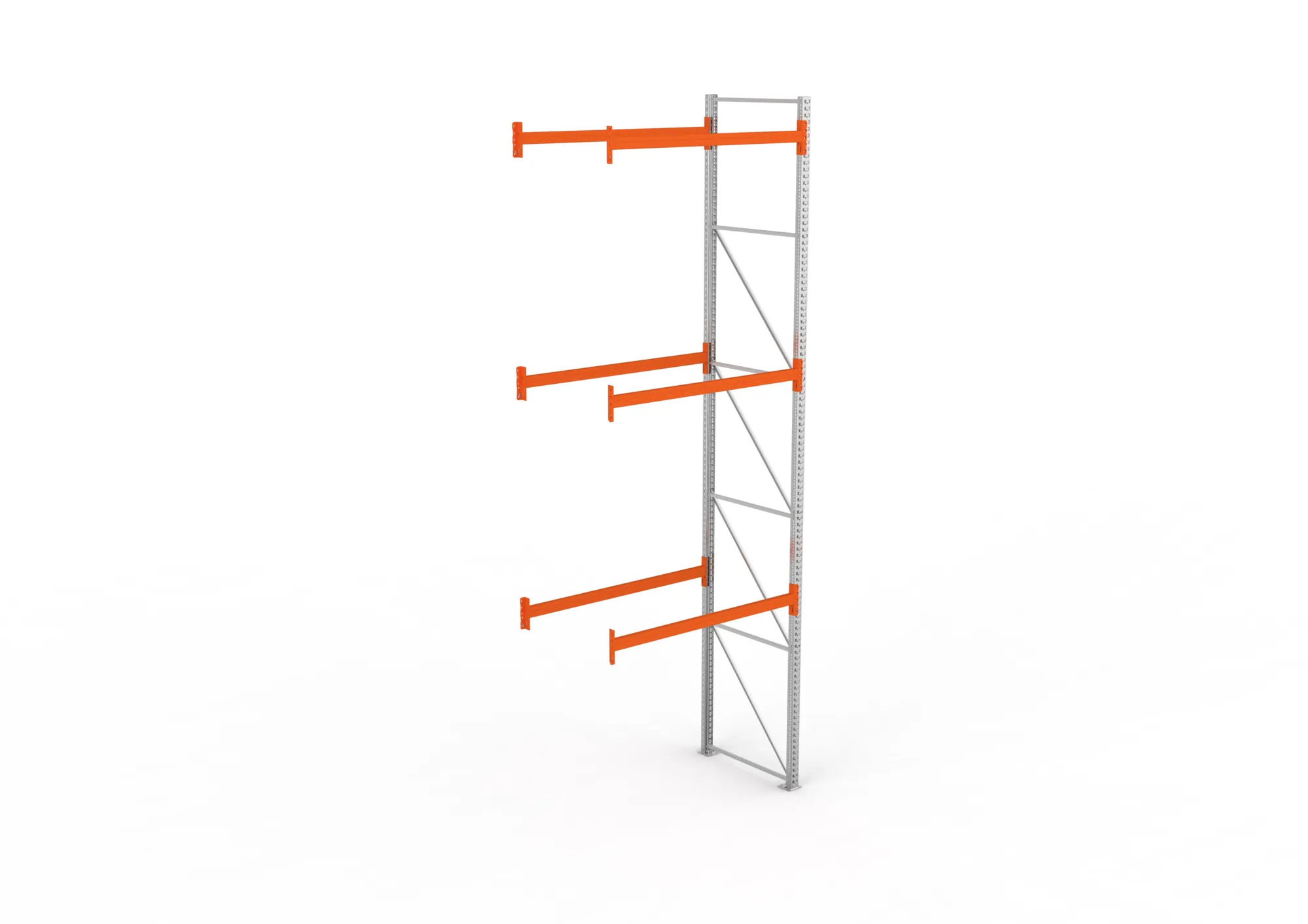 META MULTIPAL | Palettenregal | Anbauregal | 5500 x 1825 x 1100 mm | Fachlast 1080 kg | 4 Ebenen | 8 Paletten | verzinkt