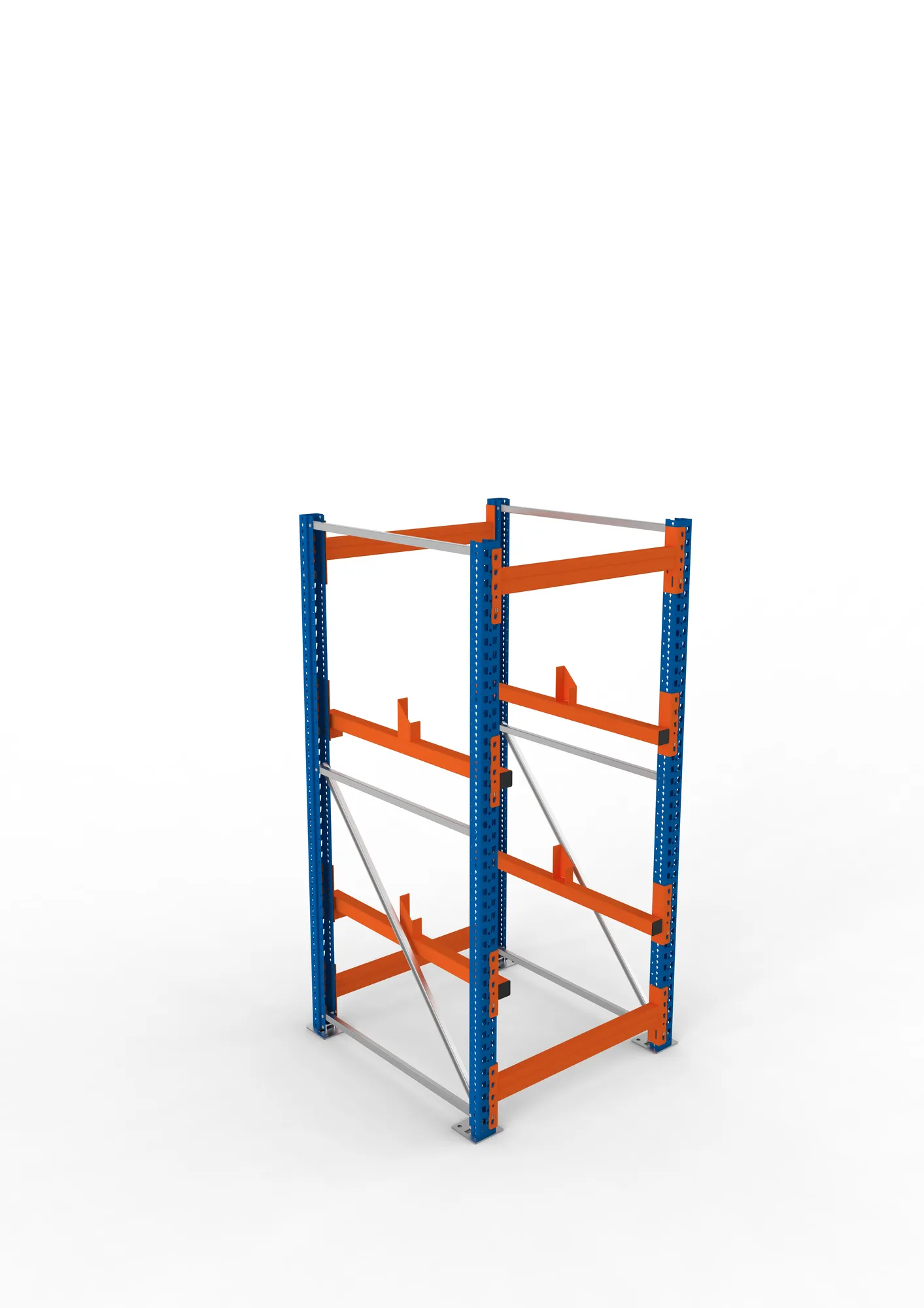 META MULTIPAL | Kabeltrommelregal | Grundregal | 2200 x 900 x 1100 mm | Feldlast 4000 kg | 2 Ebenen | Typ 1 | RAL 5010