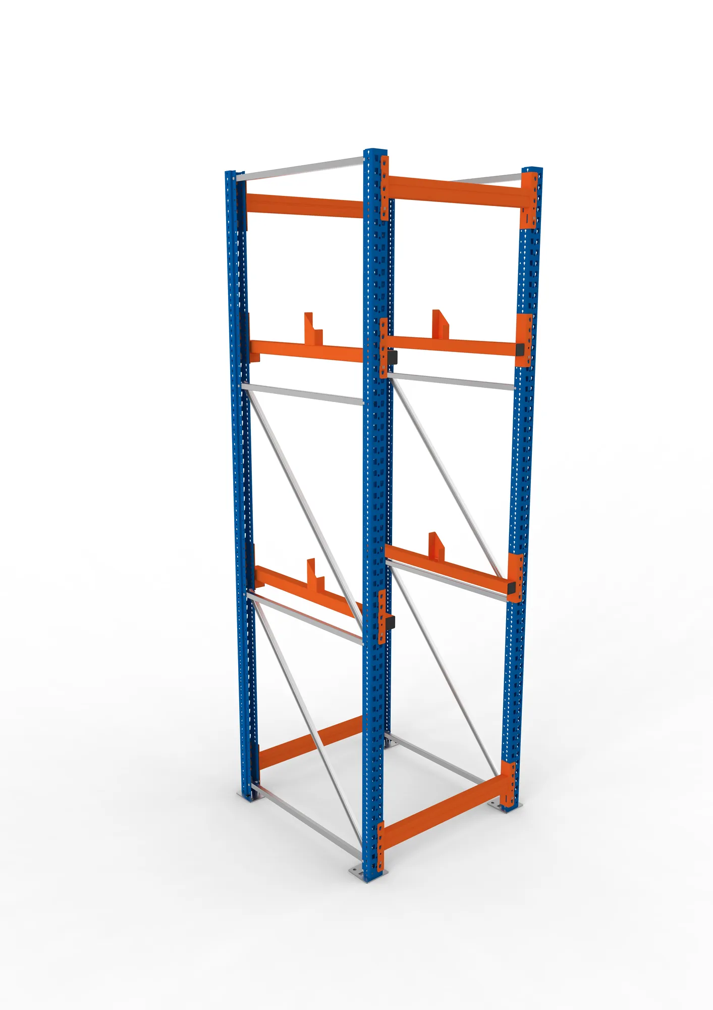 META MULTIPAL | Kabeltrommelregal | Grundregal | 3300 x 900 x 1100 mm | Feldlast 4000 kg | 2 Ebenen | Typ 1 | RAL 5010