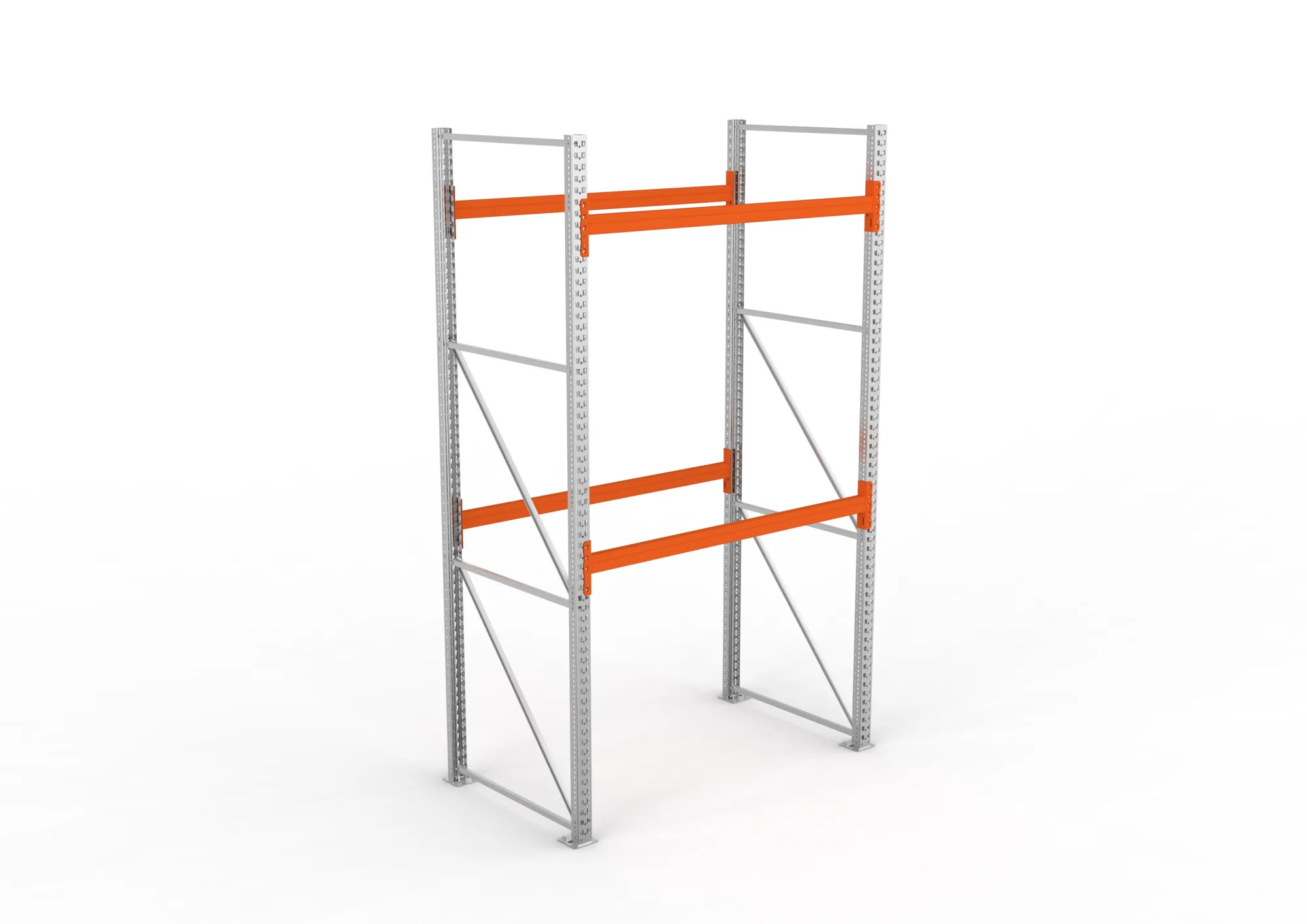 META MULTIPAL | Palettenregal | Grundregal | 3300 x 1825 x 1100 mm | Fachlast 1100 kg | 3 Ebenen | 6 Paletten | verzinkt