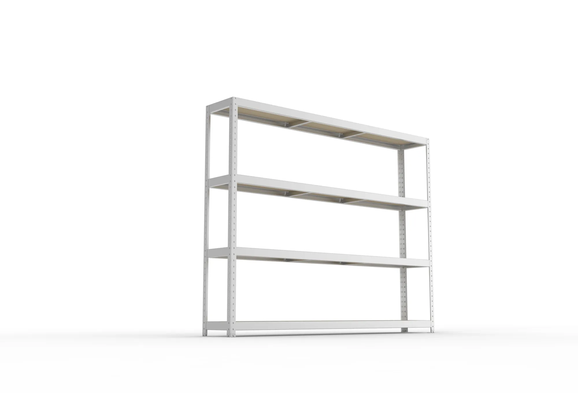 META SPEED-RACK Weitspannregal | Komplettregal | 1970 x 2500 x 400 mm | Fachlast 400 kg | Spanplattenböden | 4 Ebenen