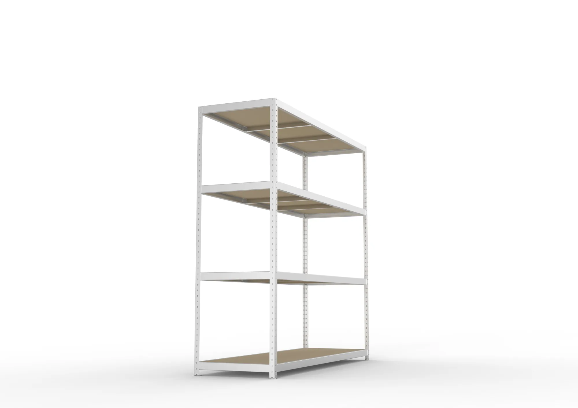 META SPEED-RACK Weitspannregal | Komplettregal | 2470 x 2500 x 800 mm | Fachlast 400 kg | Spanplattenböden | 4 Ebenen