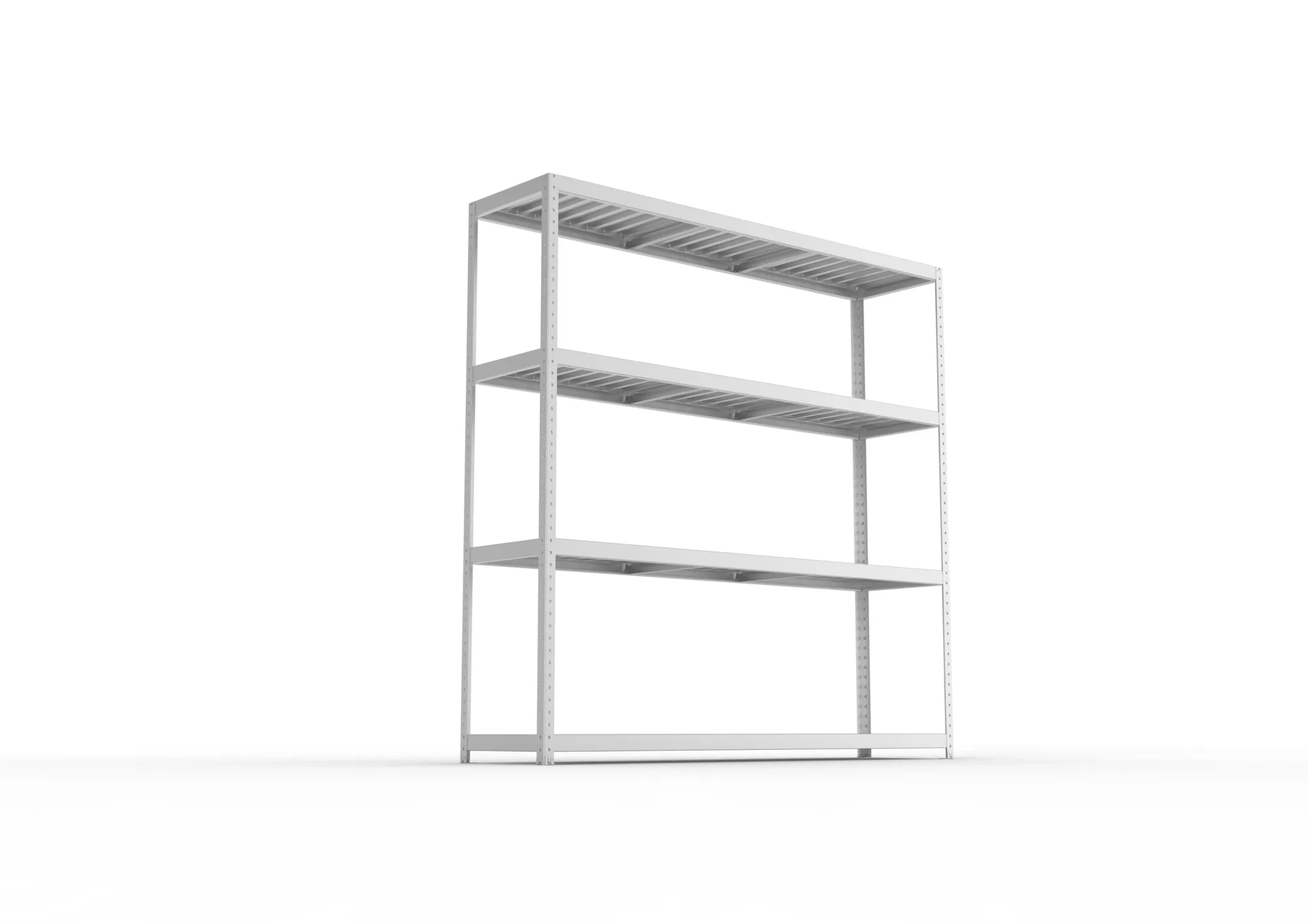 META SPEED-RACK Weitspannregal | Komplettregal | 2470 x 2500 x 600 mm | Fachlast 400 kg | Stahlpaneelböden | 4 Ebenen