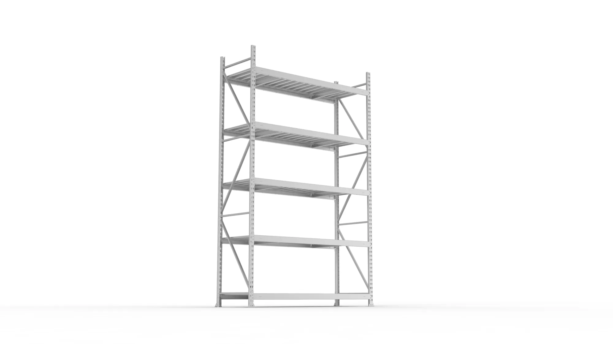 META MINI-RACK Weitspannregal | Grundregal | 3000 x 1800 x 650 mm | Fachlast 600 kg | Stahlpaneelböden | 5 Ebenen
