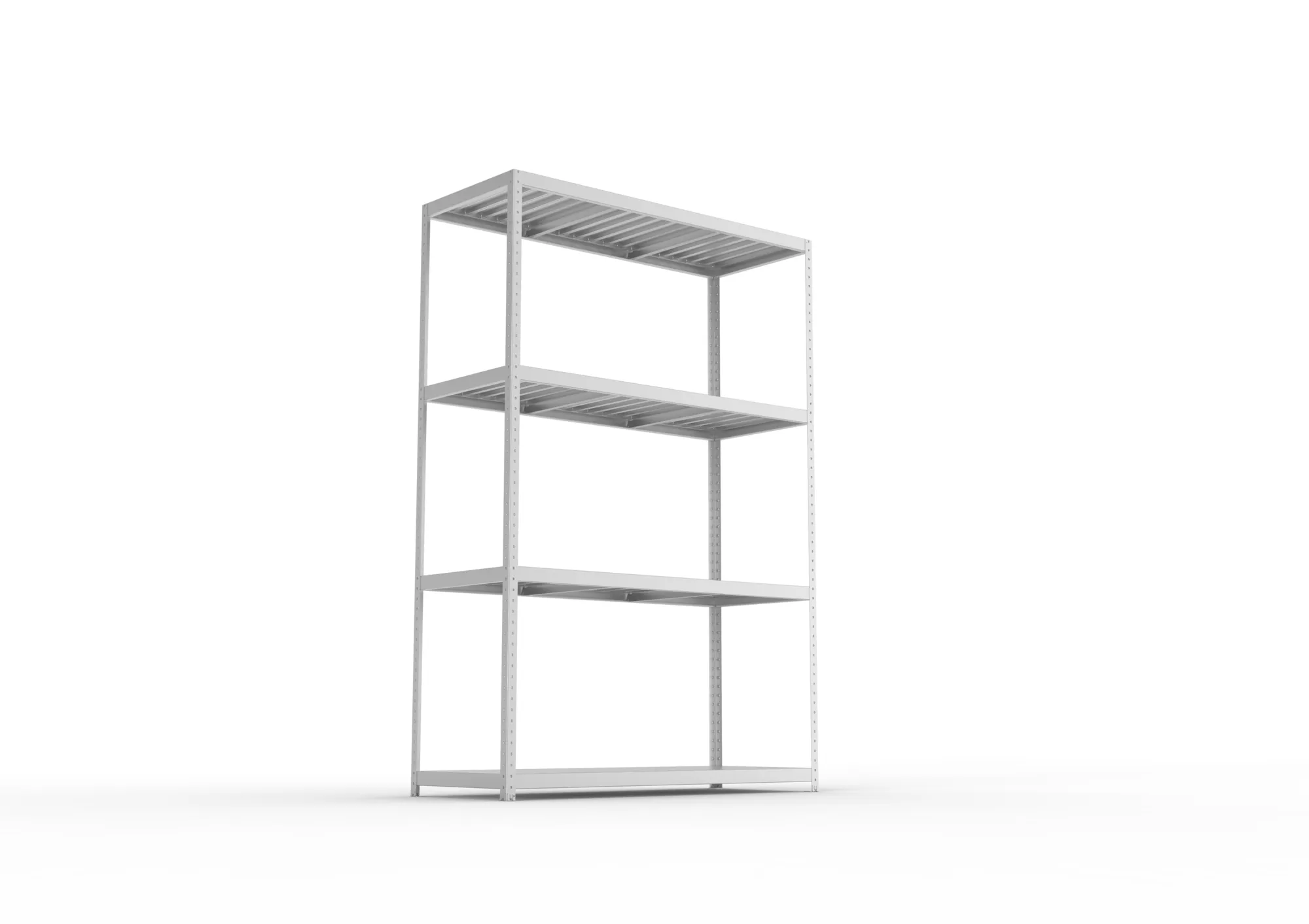 META SPEED-RACK Weitspannregal | Komplettregal | 2970 x 2000 x 800 mm | Fachlast 500 kg | Stahlpaneelböden | 4 Ebenen