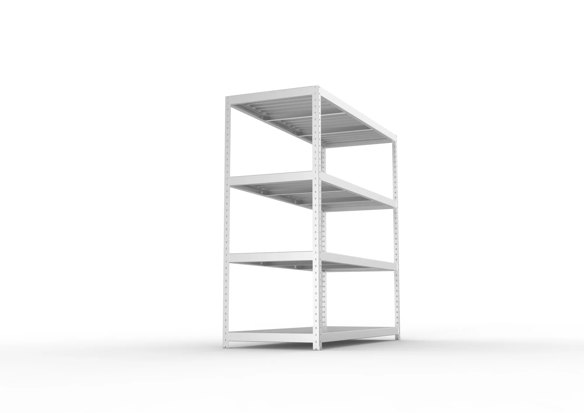 META SPEED-RACK Weitspannregal | Komplettregal | 1970 x 2000 x 800 mm | Fachlast 500 kg | Stahlpaneelböden | 4 Ebenen