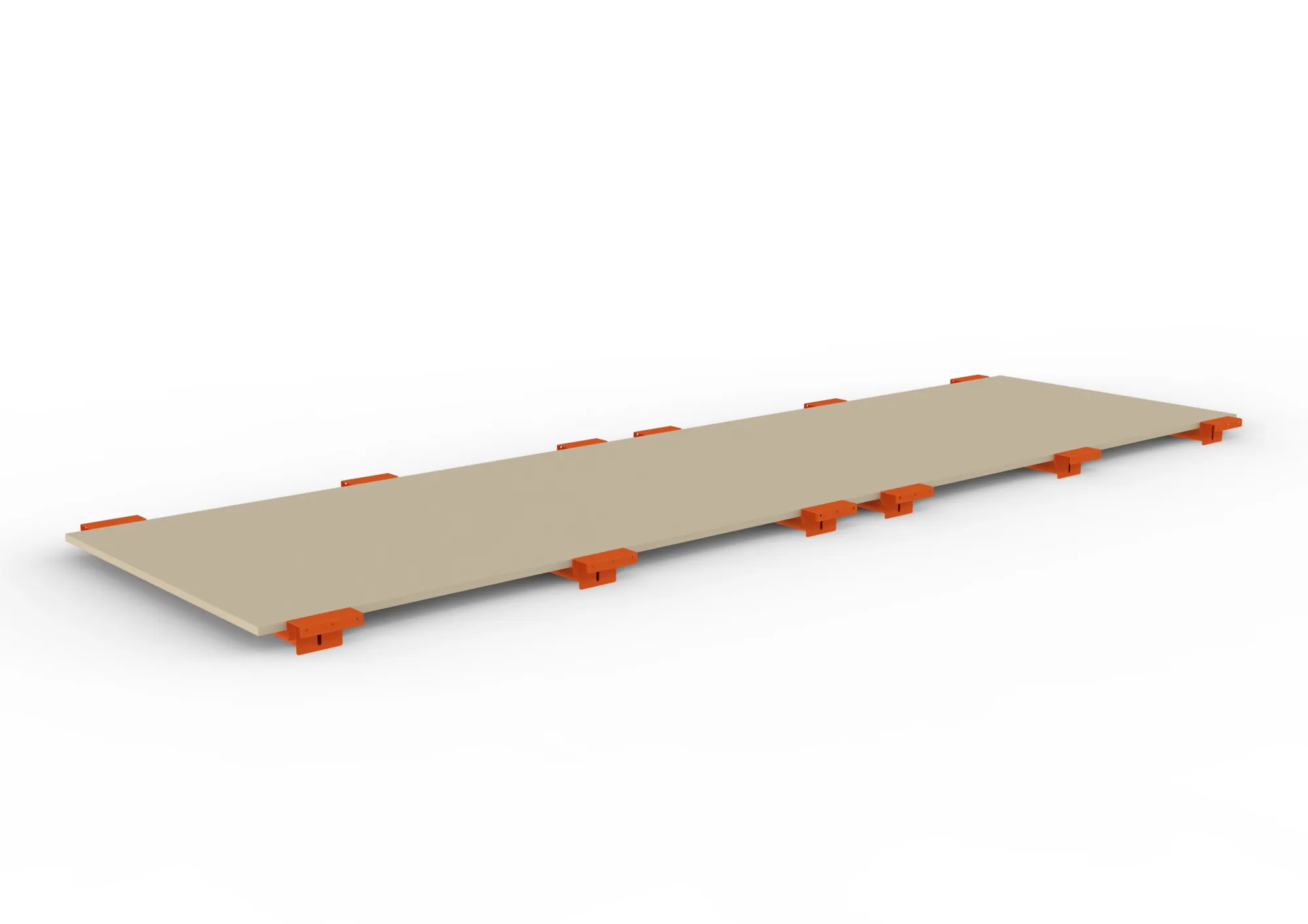 META MULTIPAL | Spanplattenboden 19 mm mit abgesetzten Tiefenauflagen | 3600 x 1100 mm