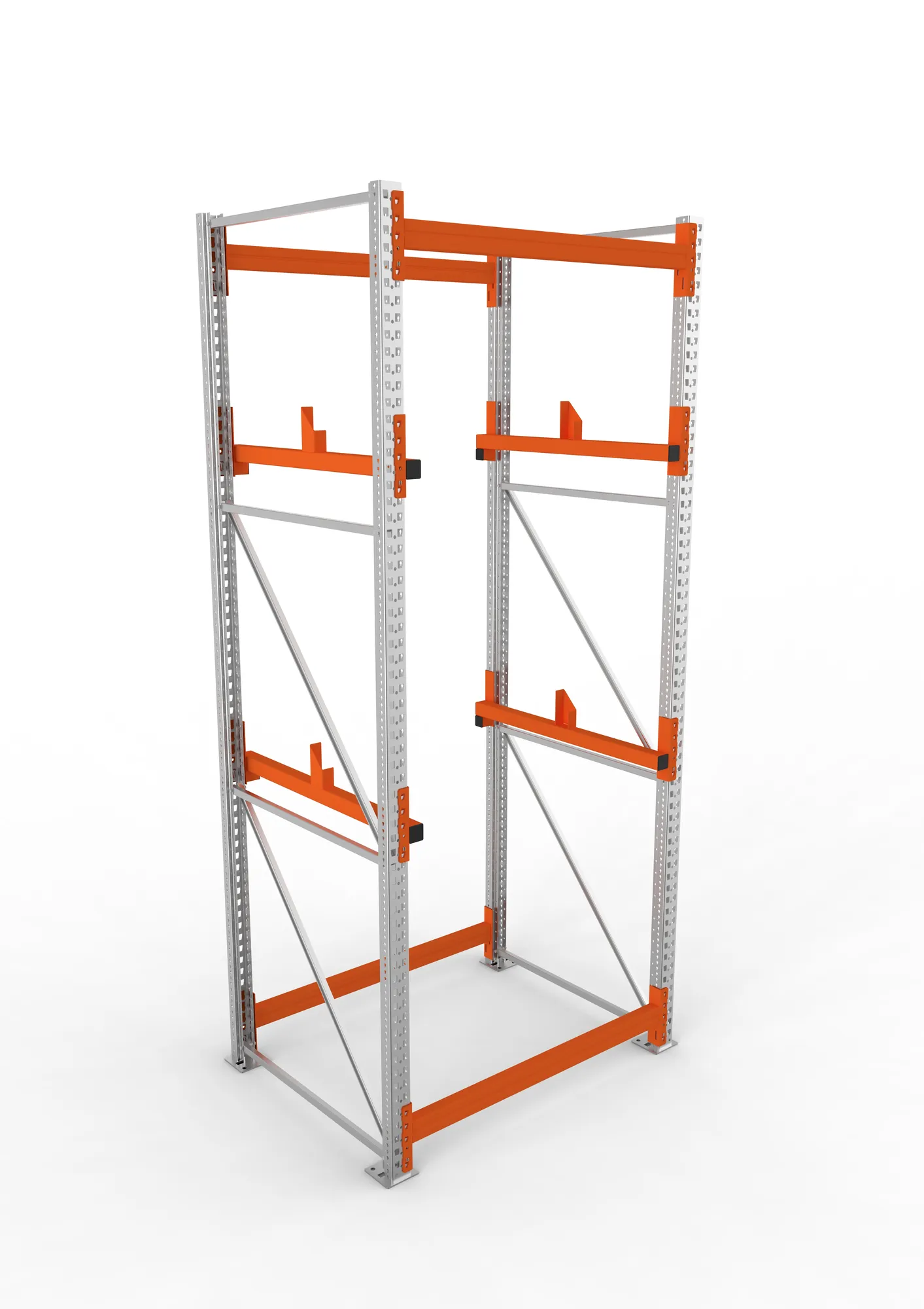 META MULTIPAL | Kabeltrommelregal | Grundregal | 3300 x 1300 x 1100 mm | Feldlast 4000 kg | 2 Ebenen | Typ 1 | verzinkt