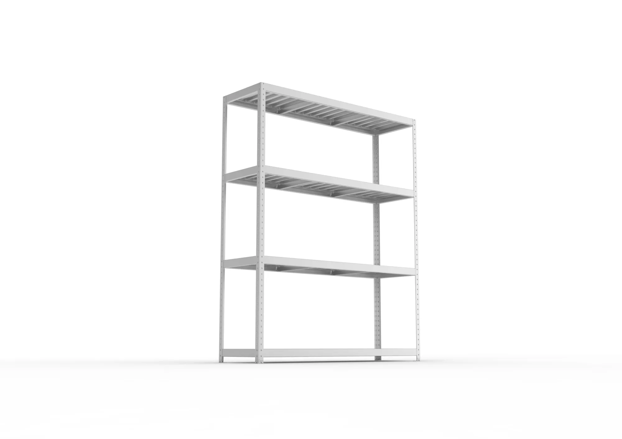 META SPEED-RACK Weitspannregal | Komplettregal | 2470 x 2000 x 600 mm | Fachlast 500 kg | Stahlpaneelböden | 4 Ebenen