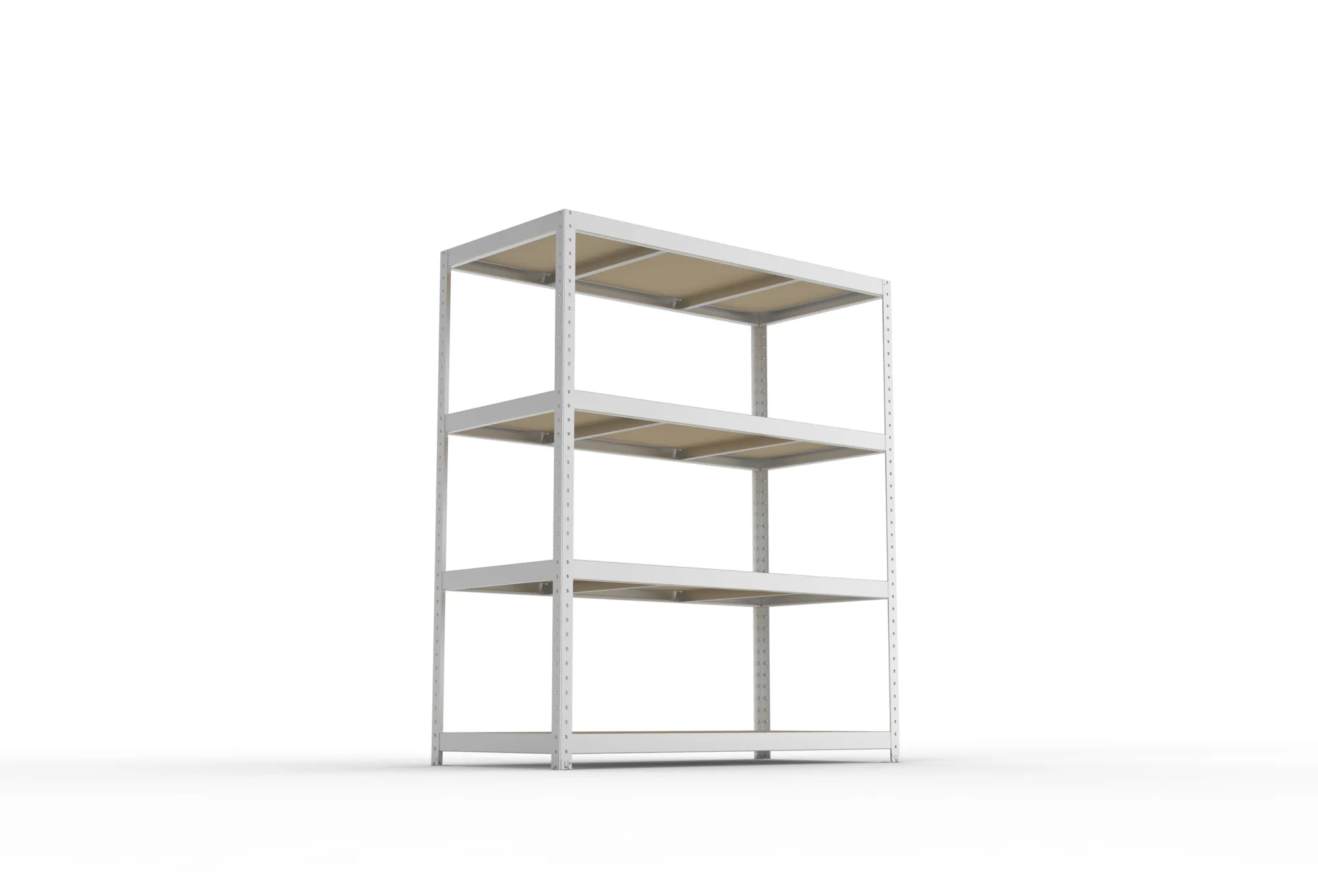 META SPEED-RACK Weitspannregal | Komplettregal | 1970 x 1700 x 800 mm | Fachlast 500 kg | Spanplattenböden | 4 Ebenen