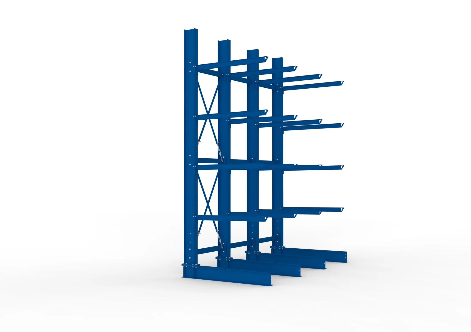 META MULTISTRONG H | Kragarmregal | 3 Felder | 4000 x 3000 x 1250 mm | Armlast 400 kg | einseitig | 4+1 Ebenen
