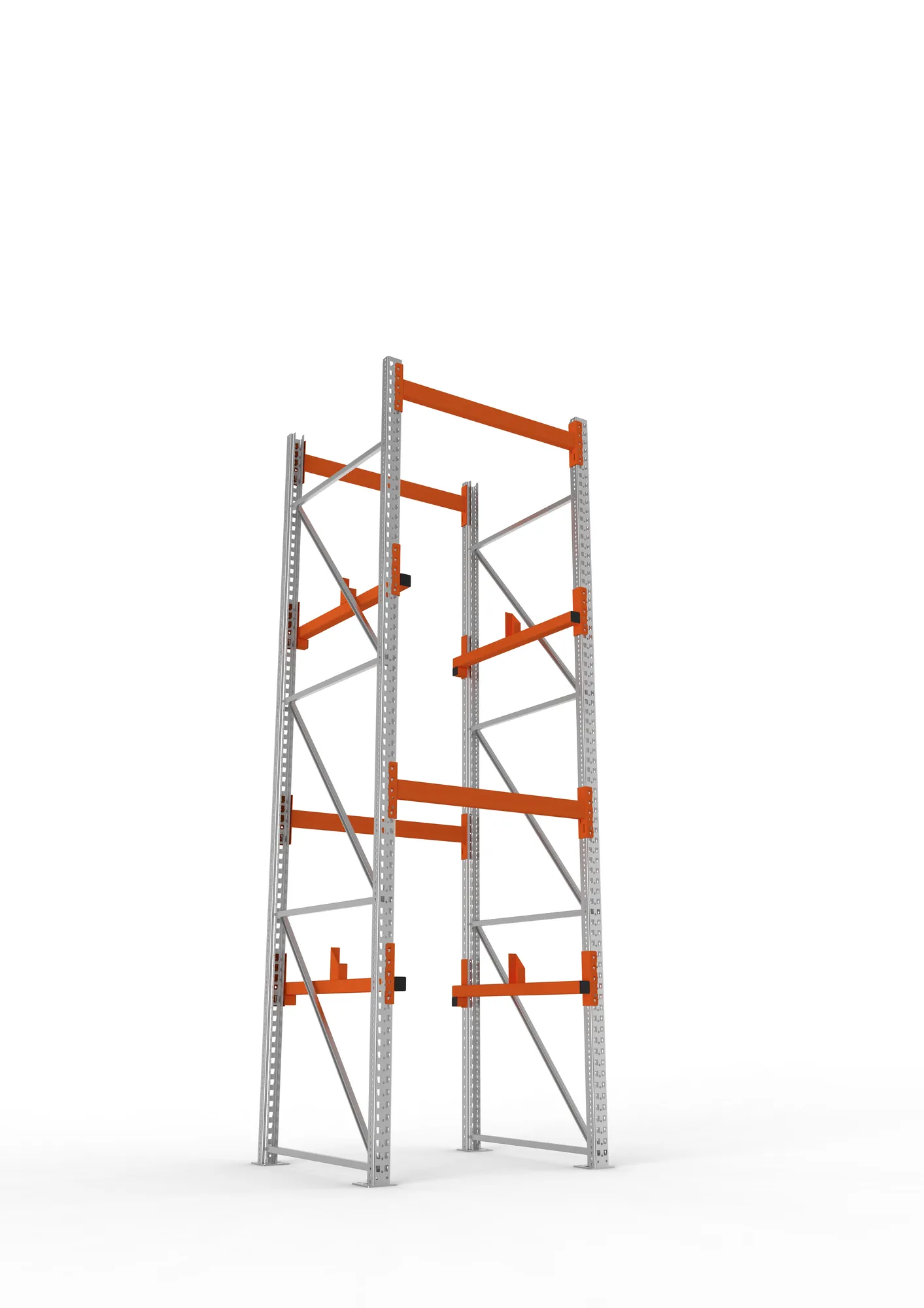 META MULTIPAL | Kabeltrommelregal | Grundregal | 3800 x 1100 x 1100 mm | Feldlast 4000 kg | 2 Ebenen | Typ 1 | verzinkt