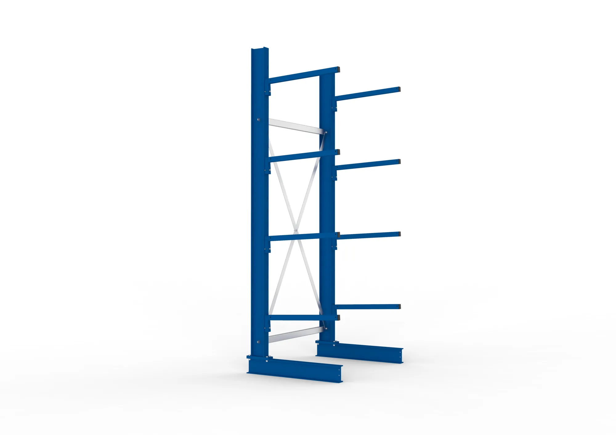 META MULTISTRONG L | Kragarmregal | Grundregal | 2500 x 1000 x 600 mm | Armlast 140 kg | einseitig | 4+1 Ebenen