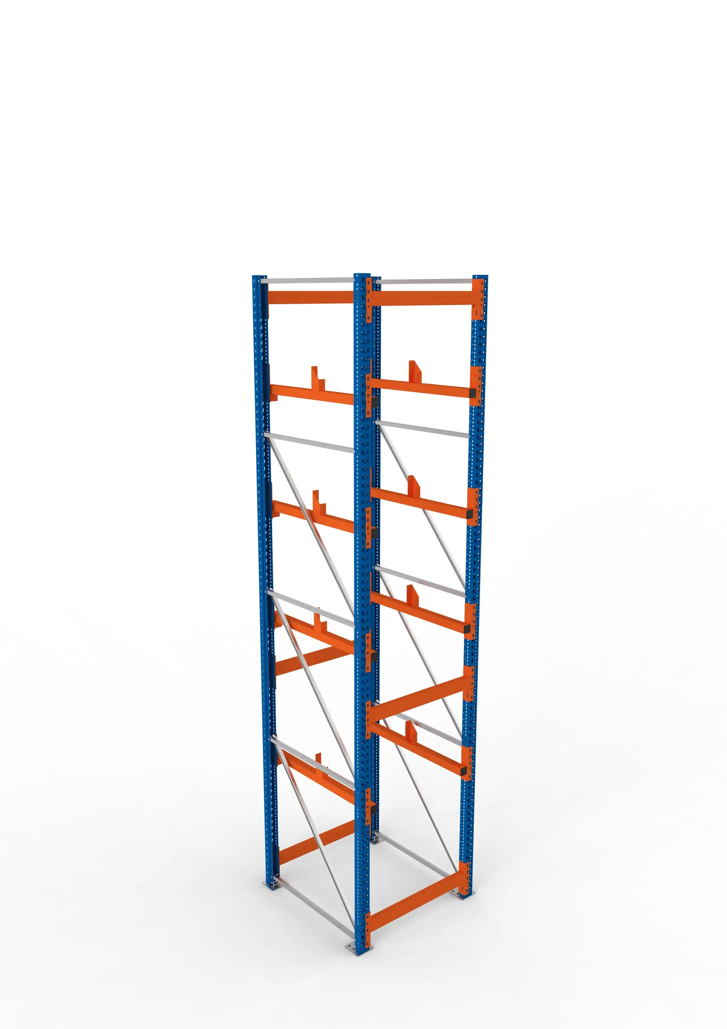 META MULTIPAL | Kabeltrommelregal | Grundregal | 4400 x 900 x 1100 mm | Feldlast 5500 kg | 2 Ebenen | Typ 1 | RAL 5010
