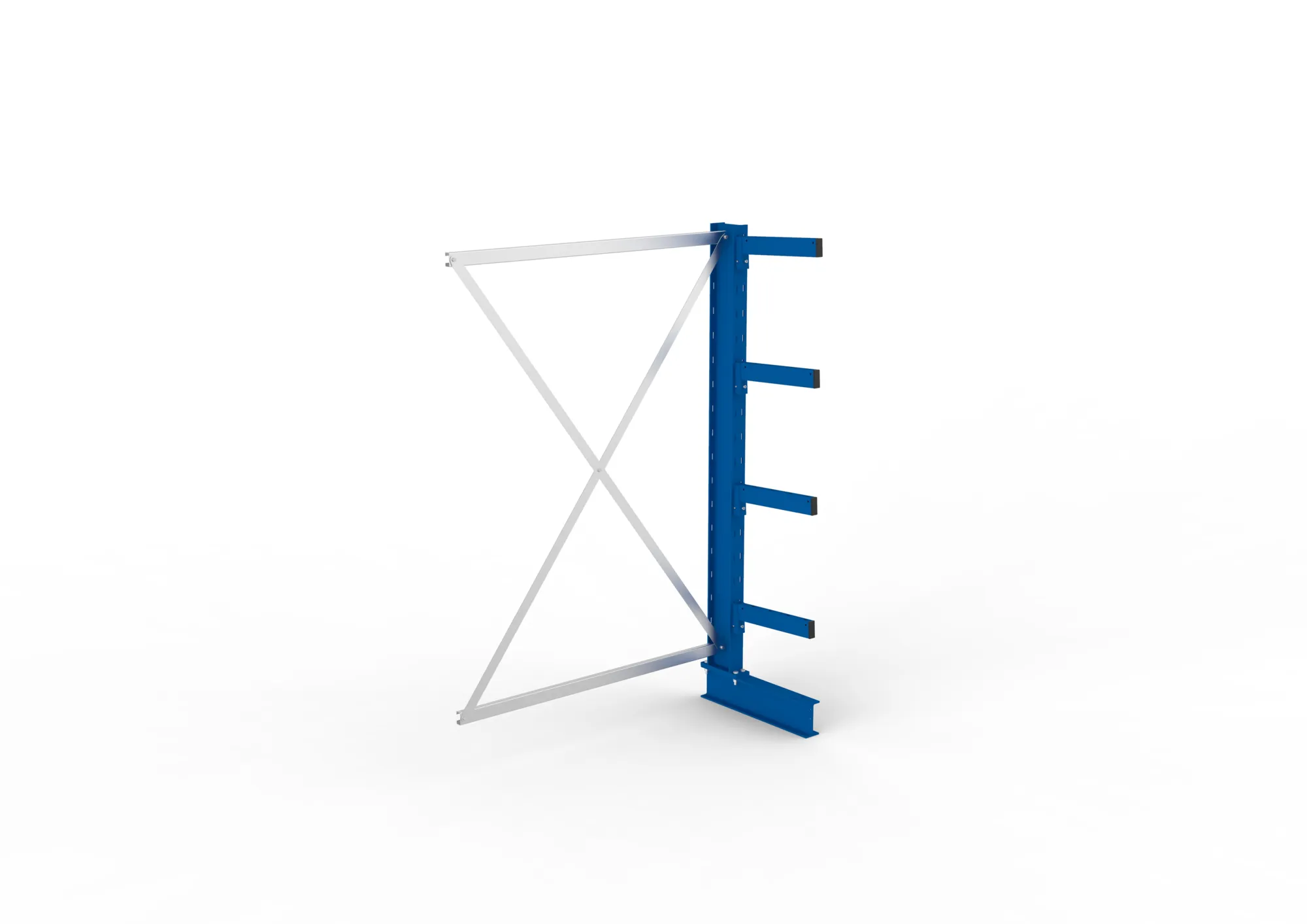 META MULTISTRONG M | Kragarmregal | Anbauregal | 2000 x 1300 x 400 mm | Armlast 535 kg | einseitig | 4+1 Ebenen