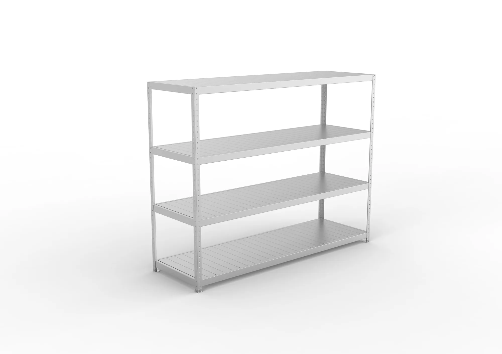 META SPEED-RACK Weitspannregal | Komplettregal | 1970 x 2500 x 800 mm | Fachlast 400 kg | Stahlpaneelböden | 4 Ebenen