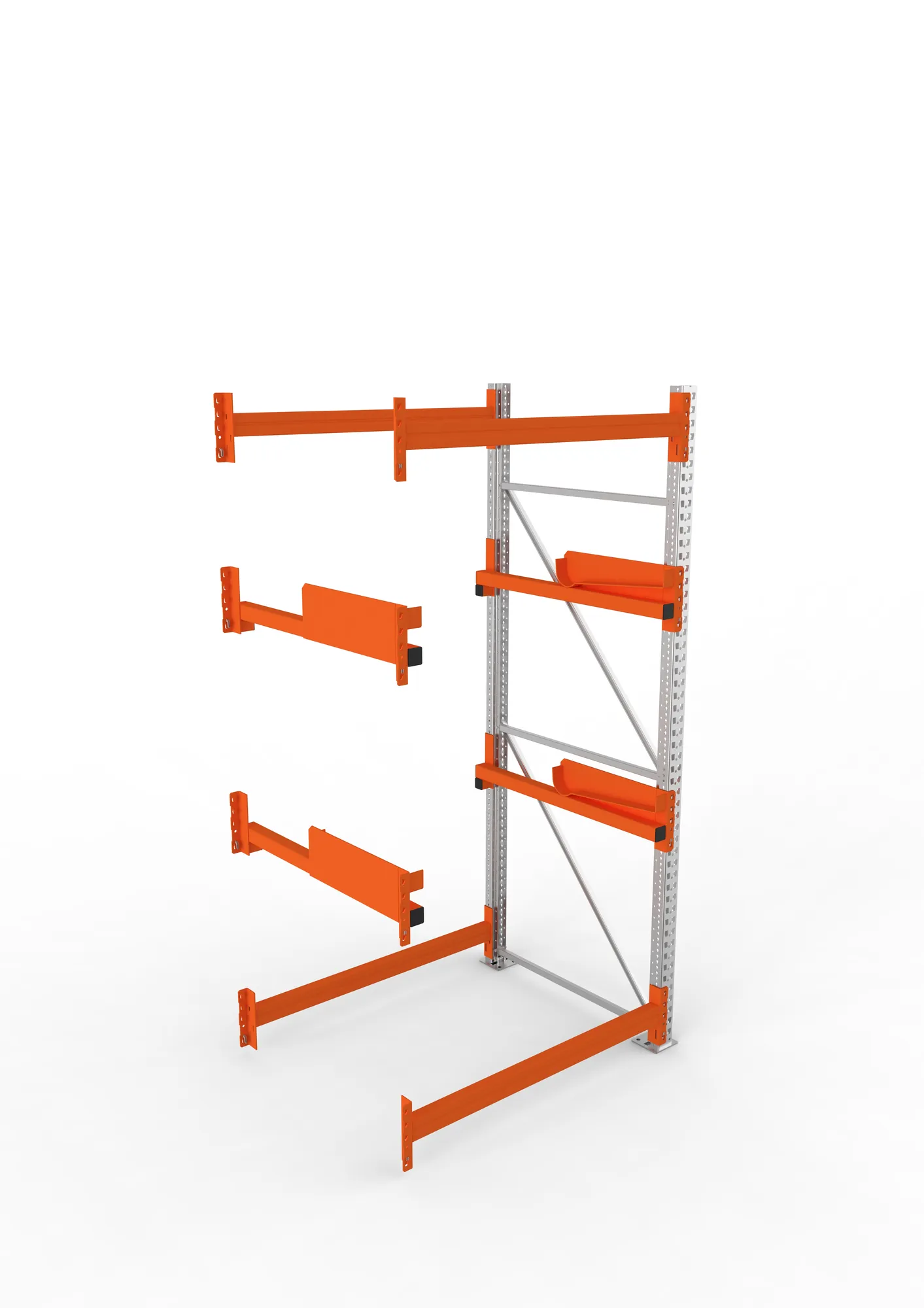 META MULTIPAL | Kabeltrommelregal | Anbauregal | 2700 x 1300 x 1100 mm | Feldlast 4000 kg | 2 Ebenen | Typ 2 | verzinkt