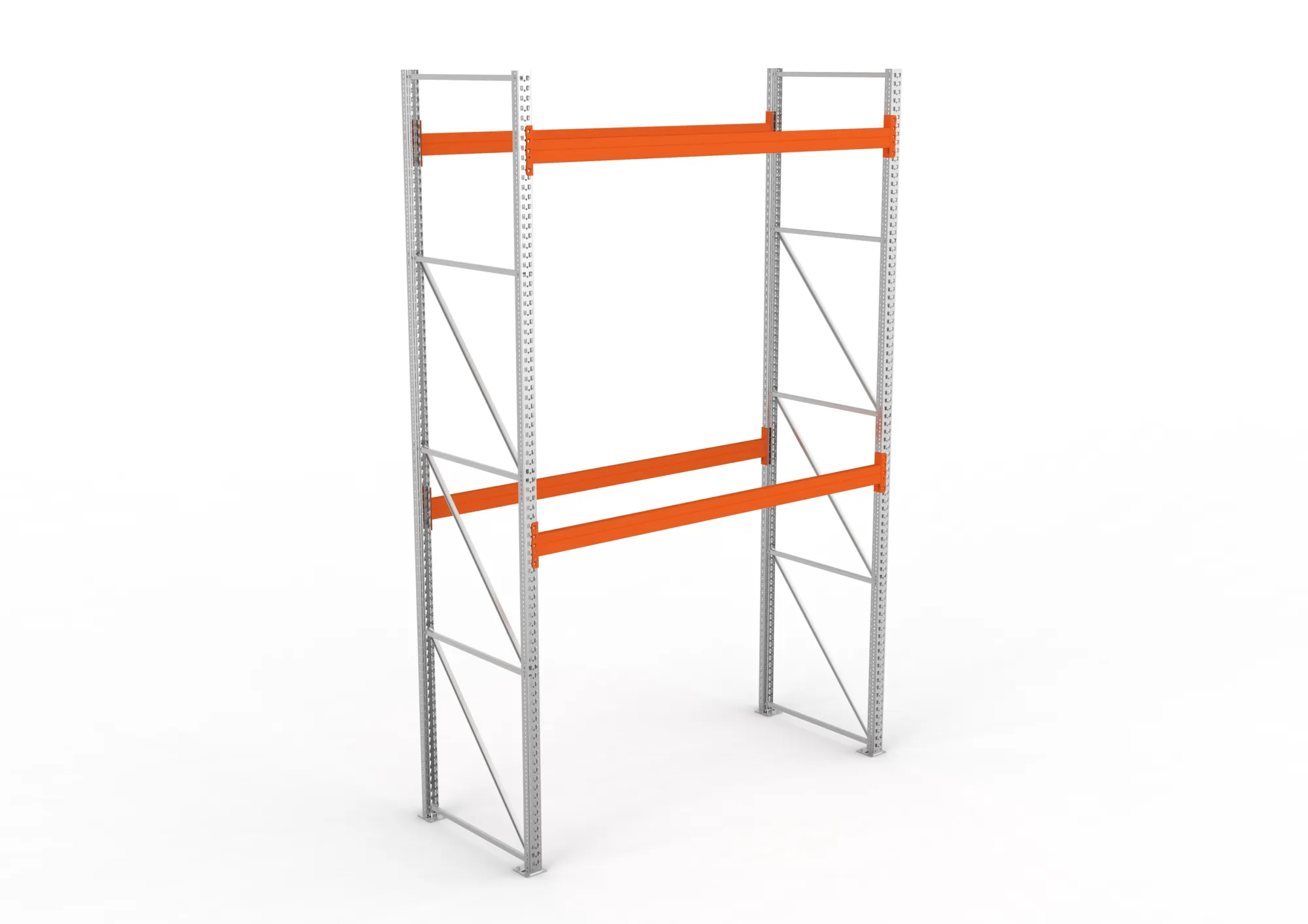 META MULTIPAL | Palettenregal | Grundregal | 4400 x 2700 x 1100 mm | Fachlast 960 kg | 3 Ebenen | 9 Paletten | verzinkt