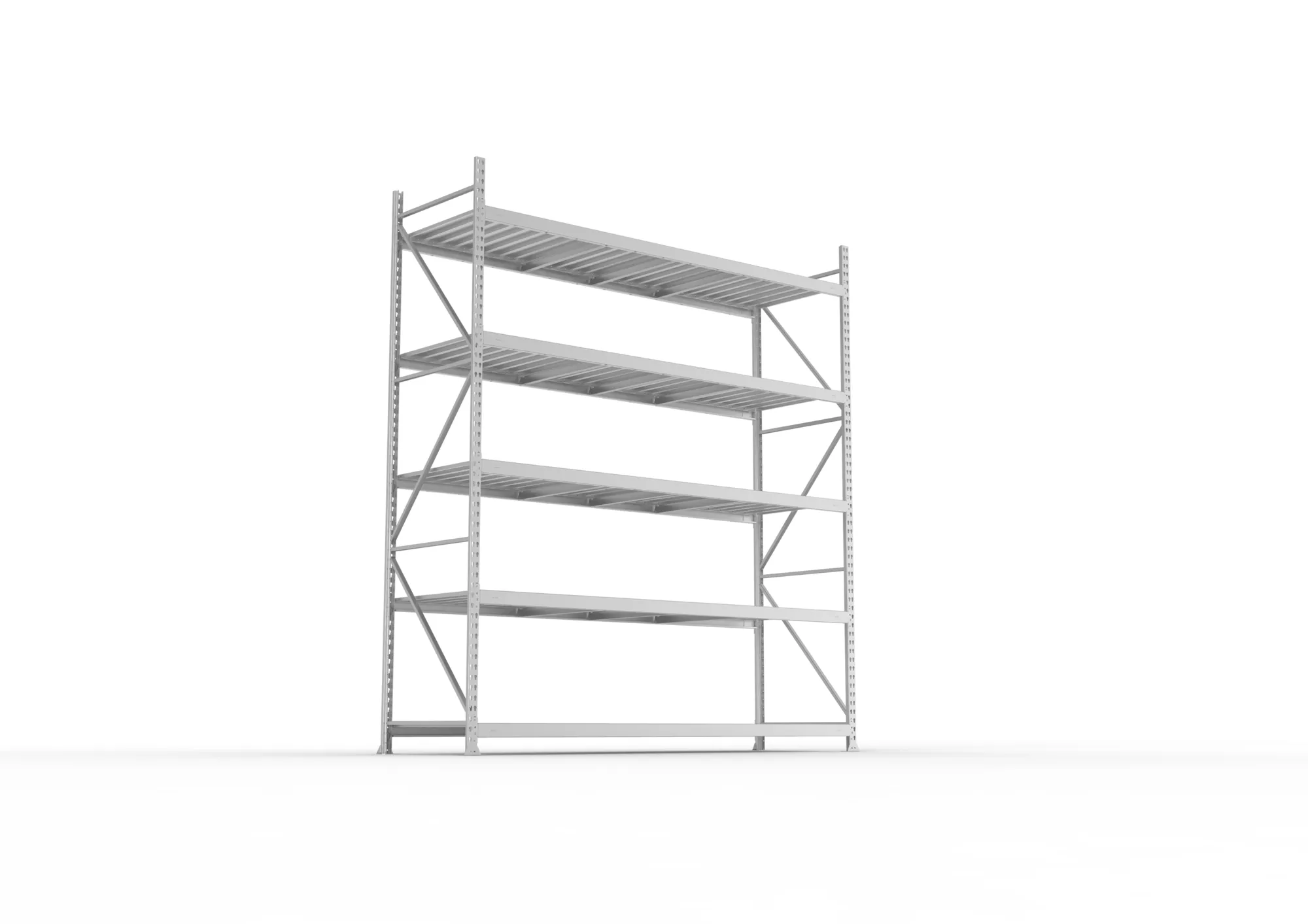 META MINI-RACK Weitspannregal | Grundregal | 3000 x 2600 x 800 mm | Fachlast 490 kg | Stahlpaneelböden | 5 Ebenen