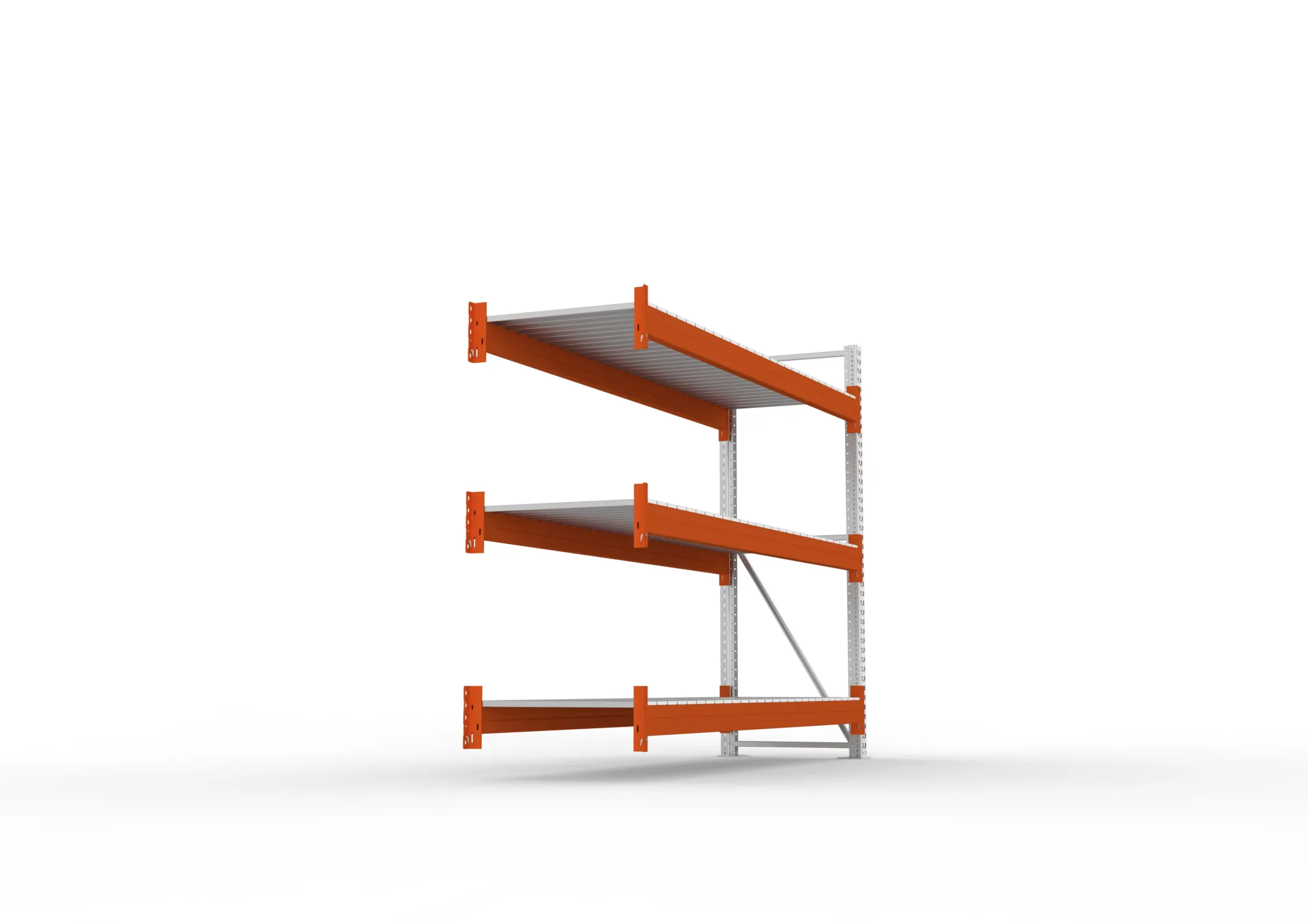 META MULTIPAL | Großfachregal | Anbauregal | 2200 x 2700 x 800 mm | Fachlast 2400 kg | 3 Ebenen | Stahlpaneele | verzinkt