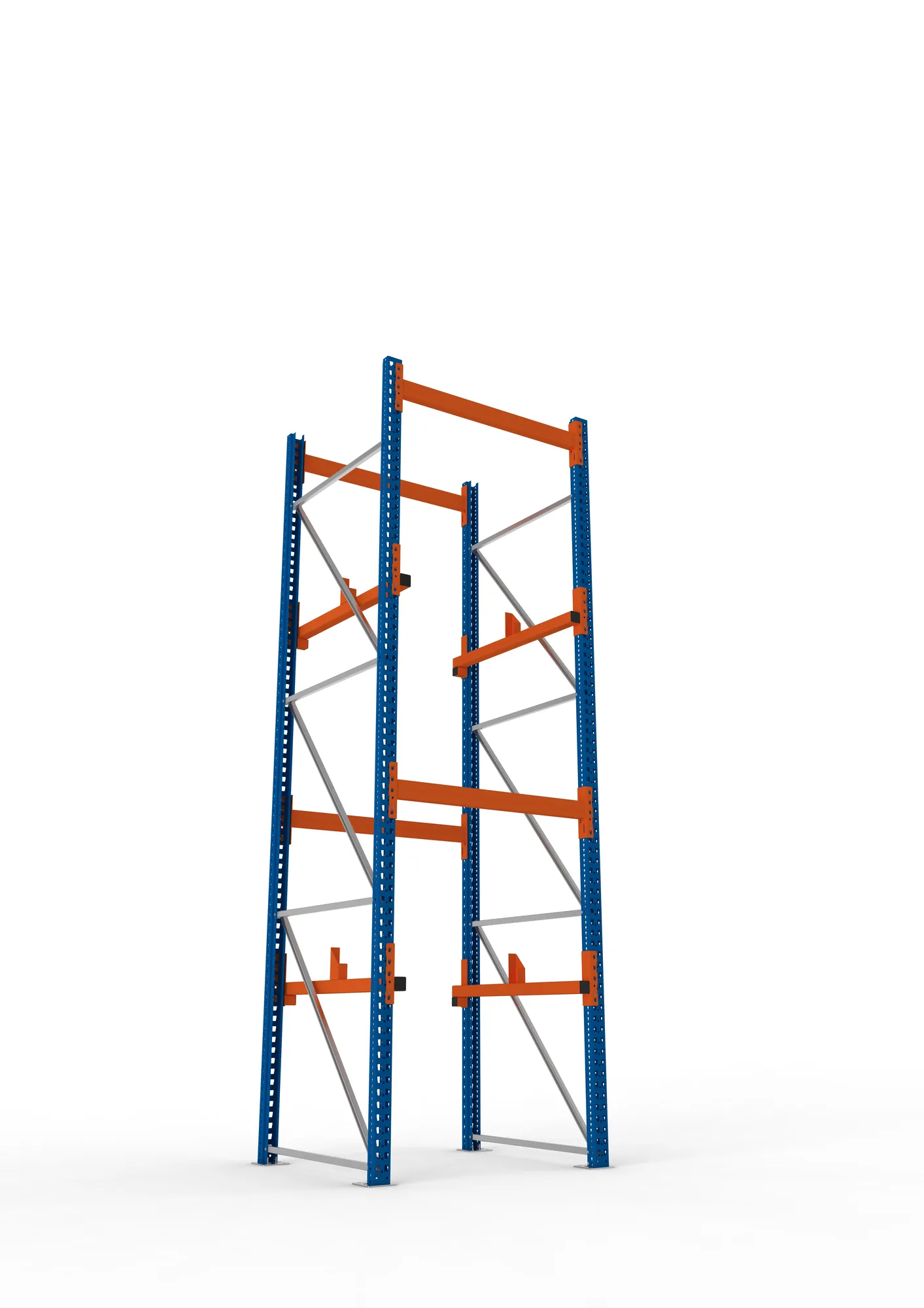 META MULTIPAL | Kabeltrommelregal | Grundregal | 3800 x 1100 x 1100 mm | Feldlast 4000 kg | 2 Ebenen | Typ 1 | RAL 5010
