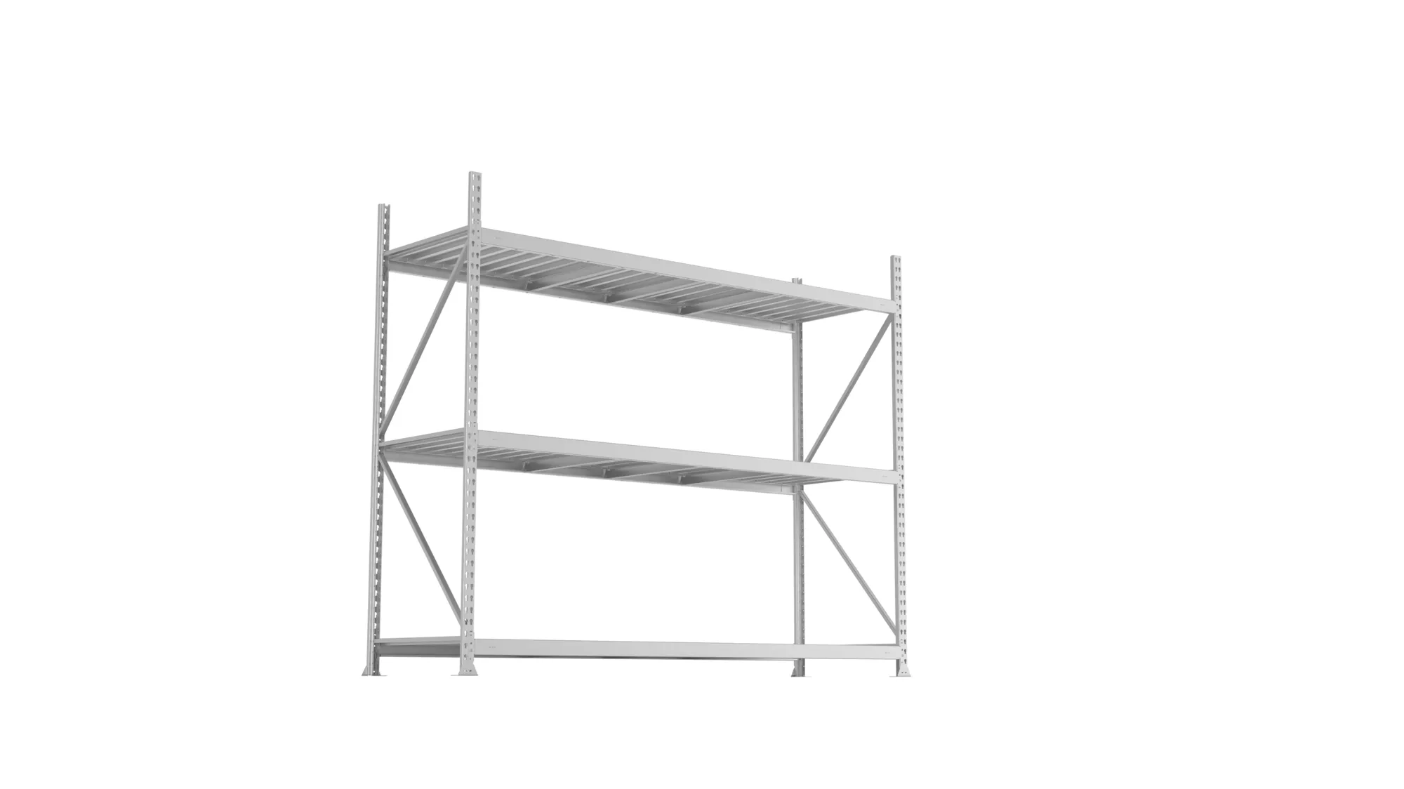 META MINI-RACK Weitspannregal | Grundregal | 2200 x 2600 x 800 mm | Fachlast 490 kg | Stahlpaneelböden | 3 Ebenen