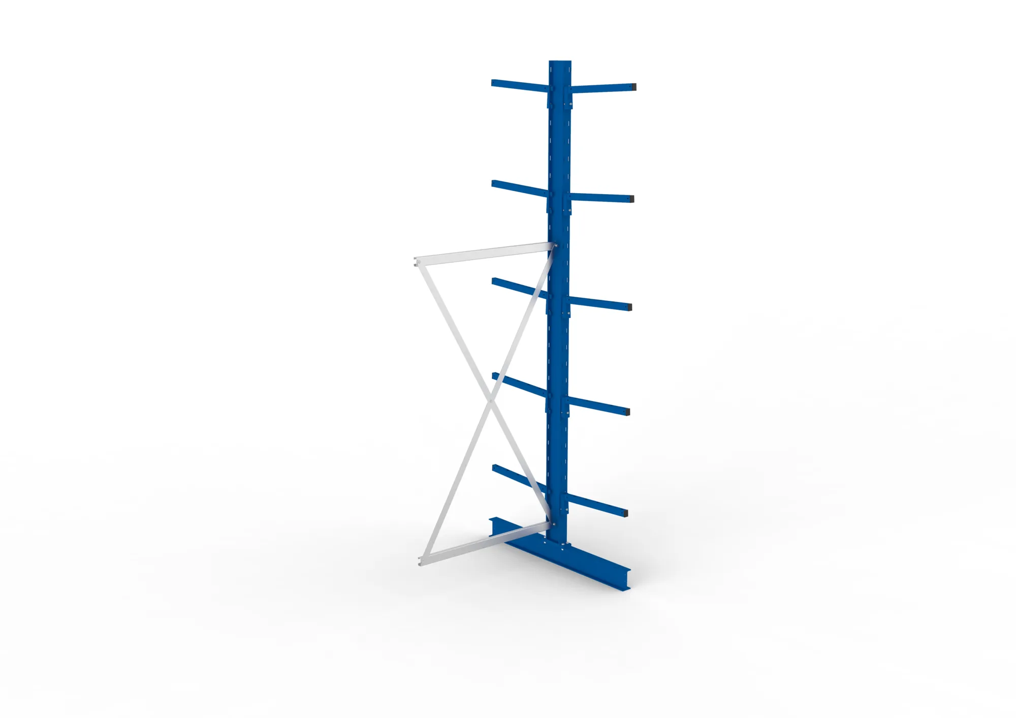 META MULTISTRONG L | Kragarmregal | Anbauregal | 3000 x 1000 x 500 mm | Armlast 175 kg | doppelseitig | 5+1 Ebenen