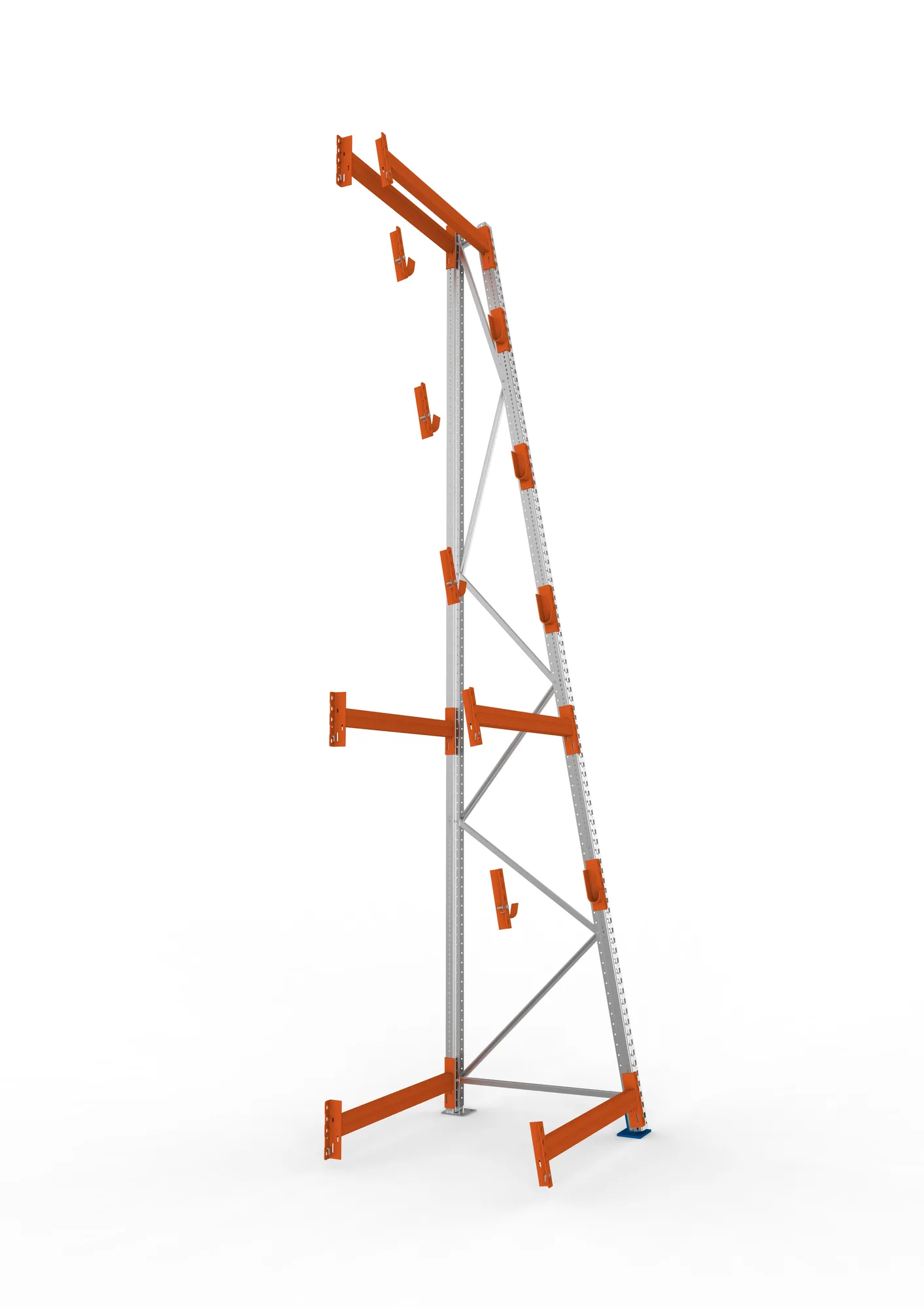 META MULTIPAL | Kabeltrommelregal | Anbauregal | 4900 x 1100 x 1100 mm | Feldlast 3000 kg | 4 Ebenen | Typ 3/A-Ständer | verzinkt