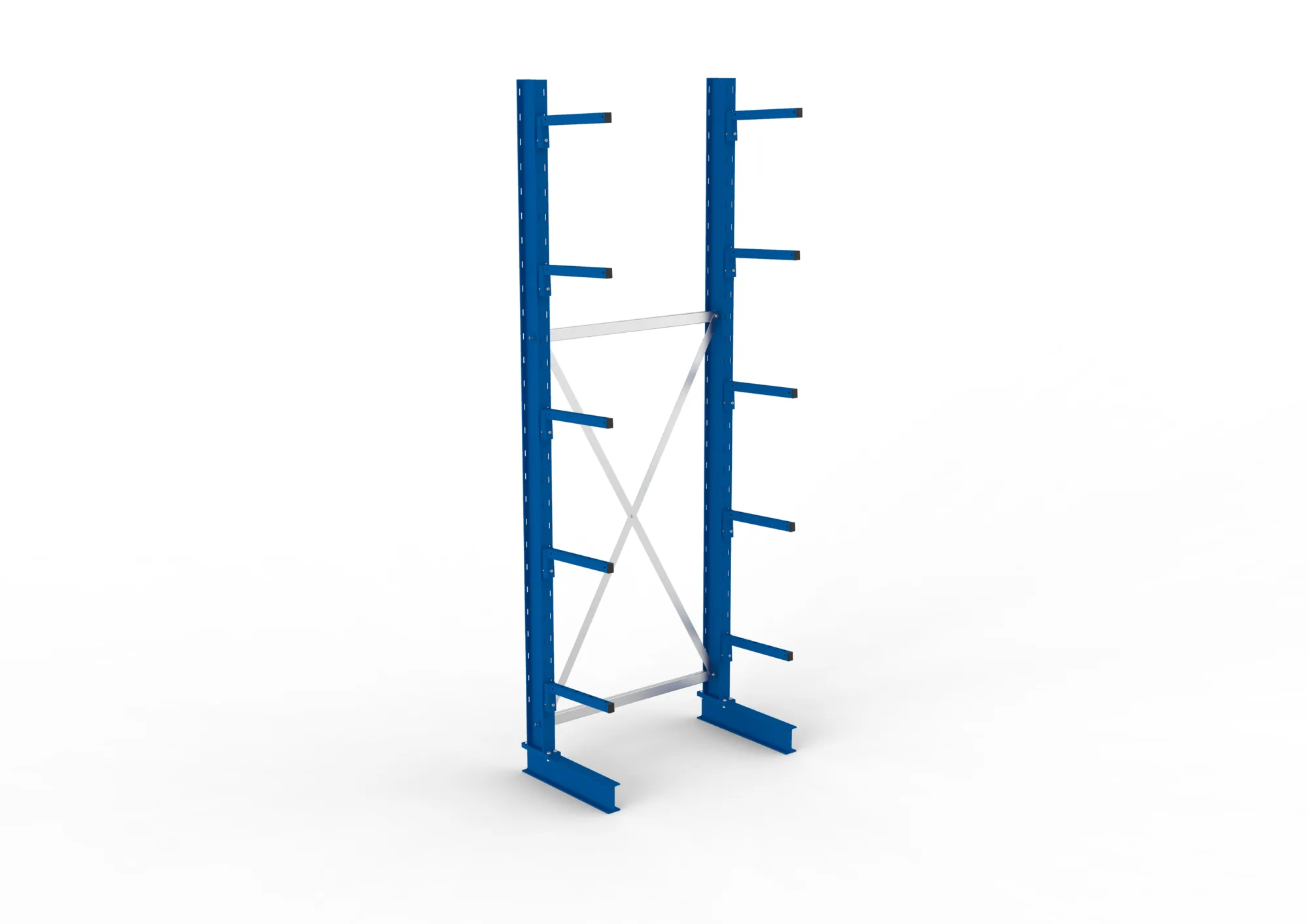META MULTISTRONG L | Kragarmregal | Grundregal | 3000 x 1000 x 400 mm | Armlast 220 kg | einseitig | 5+1 Ebenen