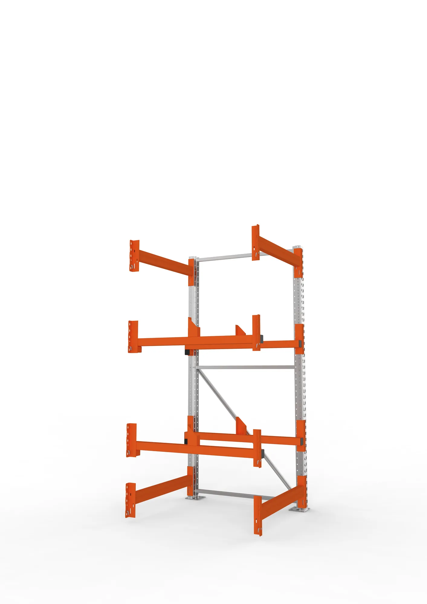 META MULTIPAL | Kabeltrommelregal | Anbauregal | 2200 x 900 x 1100 mm | Feldlast 4000 kg | 2 Ebenen | Typ 1 | verzinkt