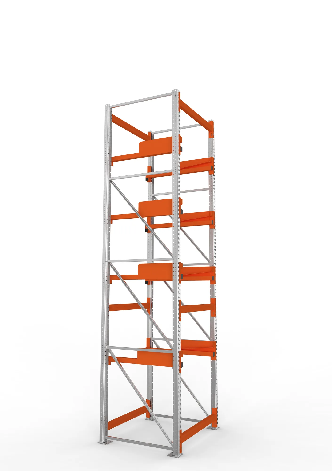 META MULTIPAL | Kabeltrommelregal | Grundregal | 4400 x 1100 x 1100 mm | Feldlast 5500 kg | 4 Ebenen | Typ 2 | RAL 5010