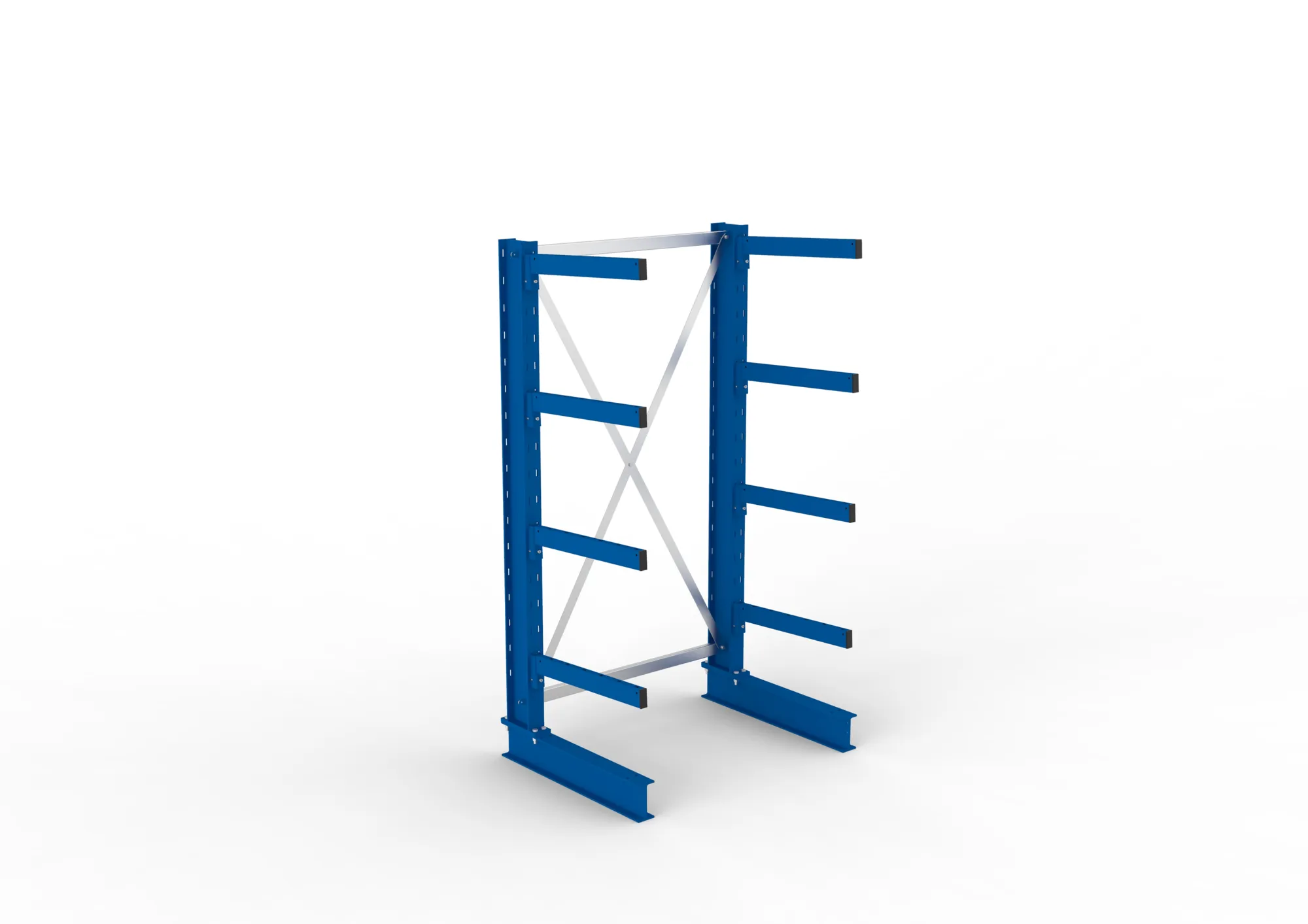 META MULTISTRONG M | Kragarmregal | Grundregal | 2000 x 1000 x 600 mm | Armlast 355 kg | einseitig | 4+1 Ebenen