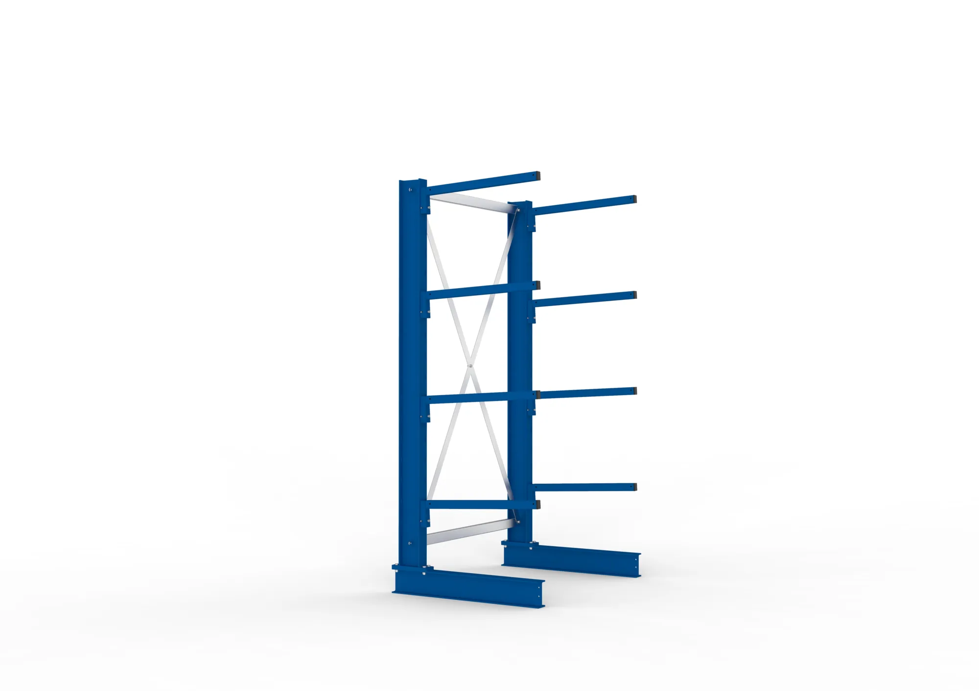 META MULTISTRONG L | Kragarmregal | Grundregal | 2000 x 1000 x 600 mm | Armlast 140 kg | einseitig | 4+1 Ebenen