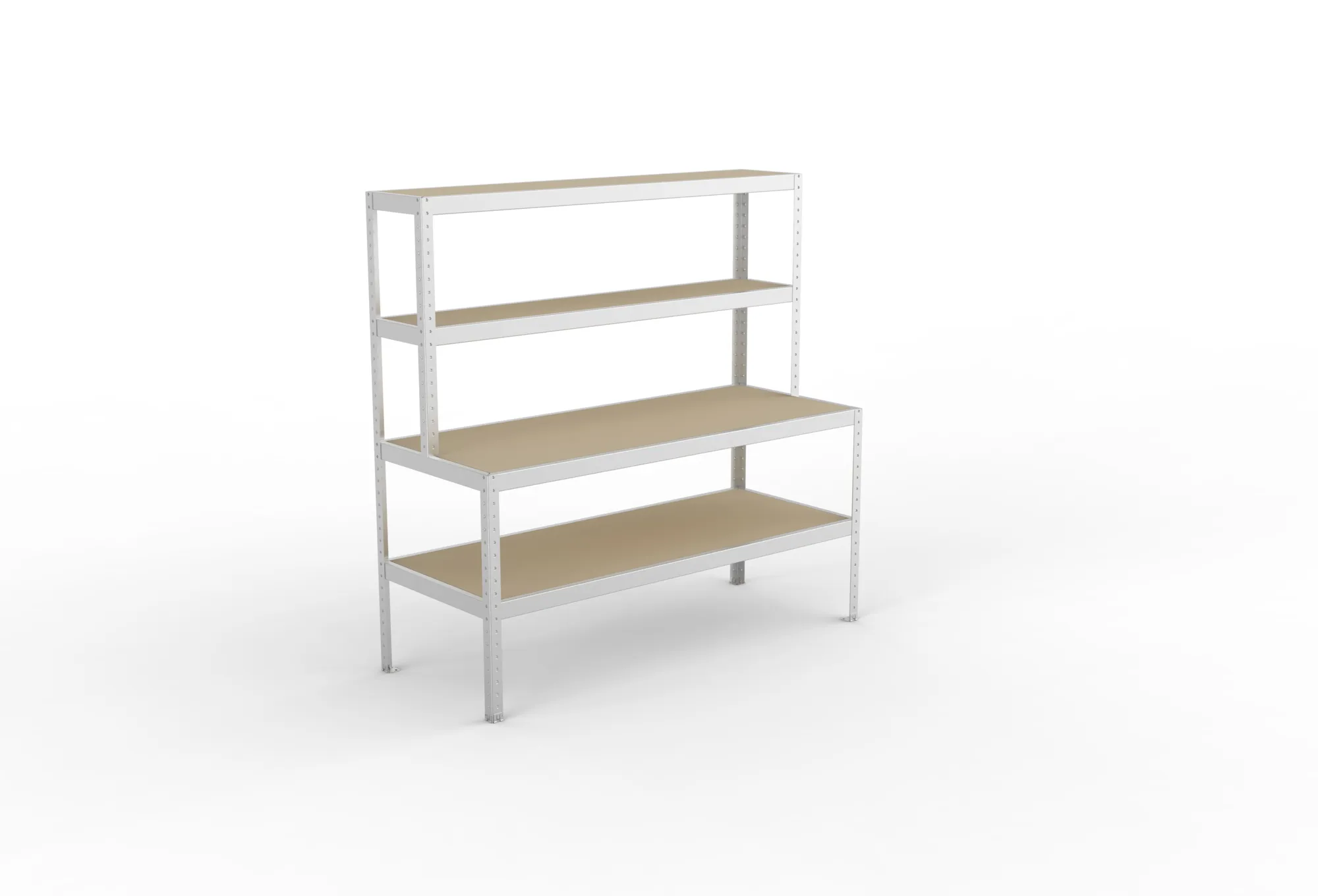 META SPEED-RACK | Packtisch | 1970 x 2000 x 800 mm | 4 Ebenen | verzinkt