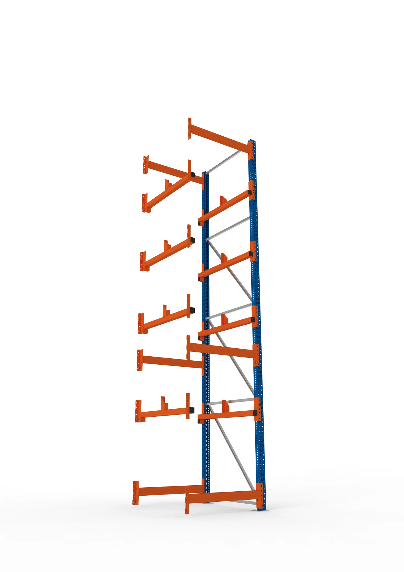 META MULTIPAL | Kabeltrommelregal | Anbauregal | 4400 x 900 x 1100 mm | Feldlast 5500 kg | 2 Ebenen | Typ 1 | RAL 5010