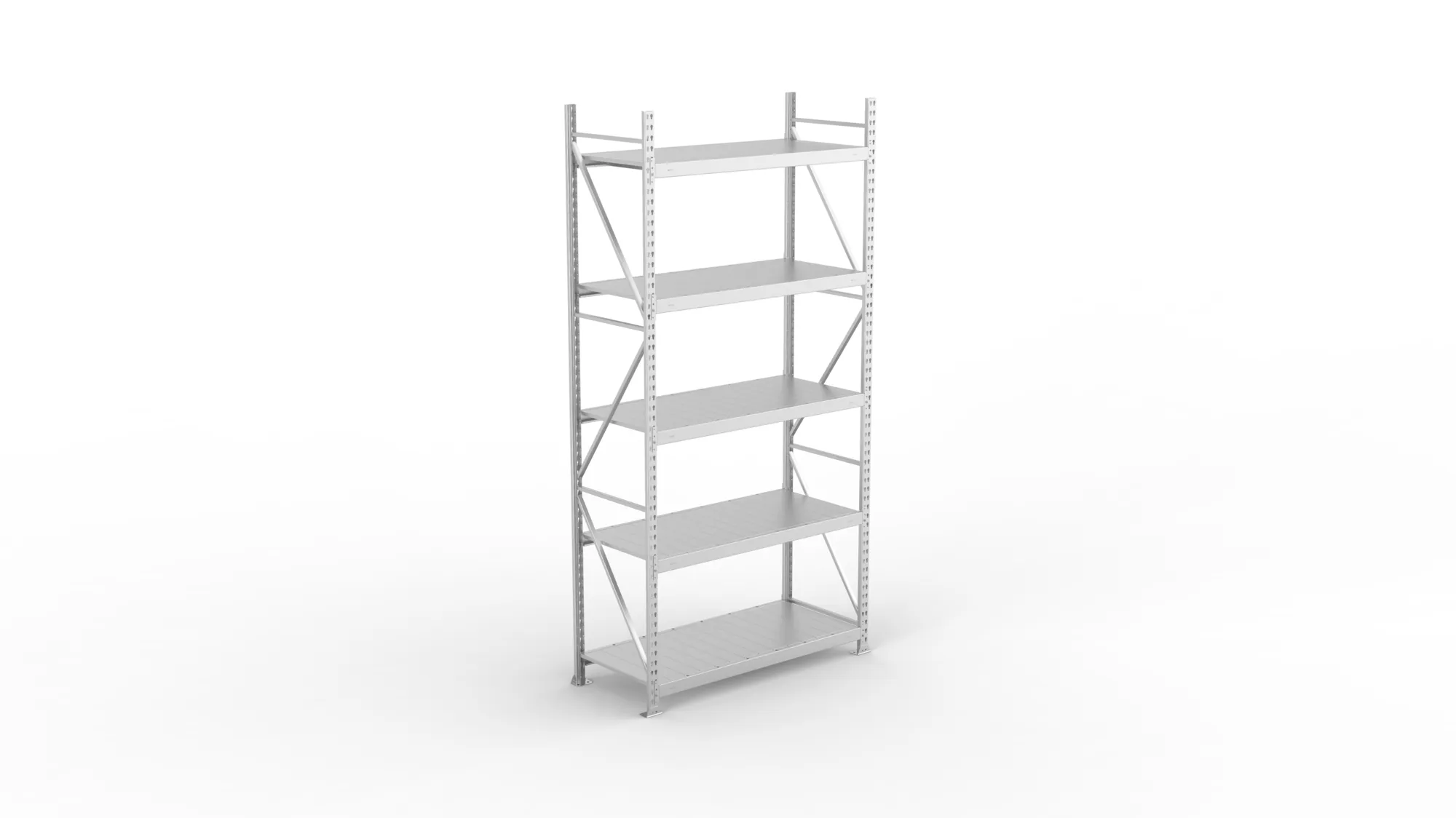META MINI-RACK Weitspannregal | Grundregal | 3000 x 1400 x 650 mm | Fachlast 600 kg | Stahlpaneelböden | 5 Ebenen