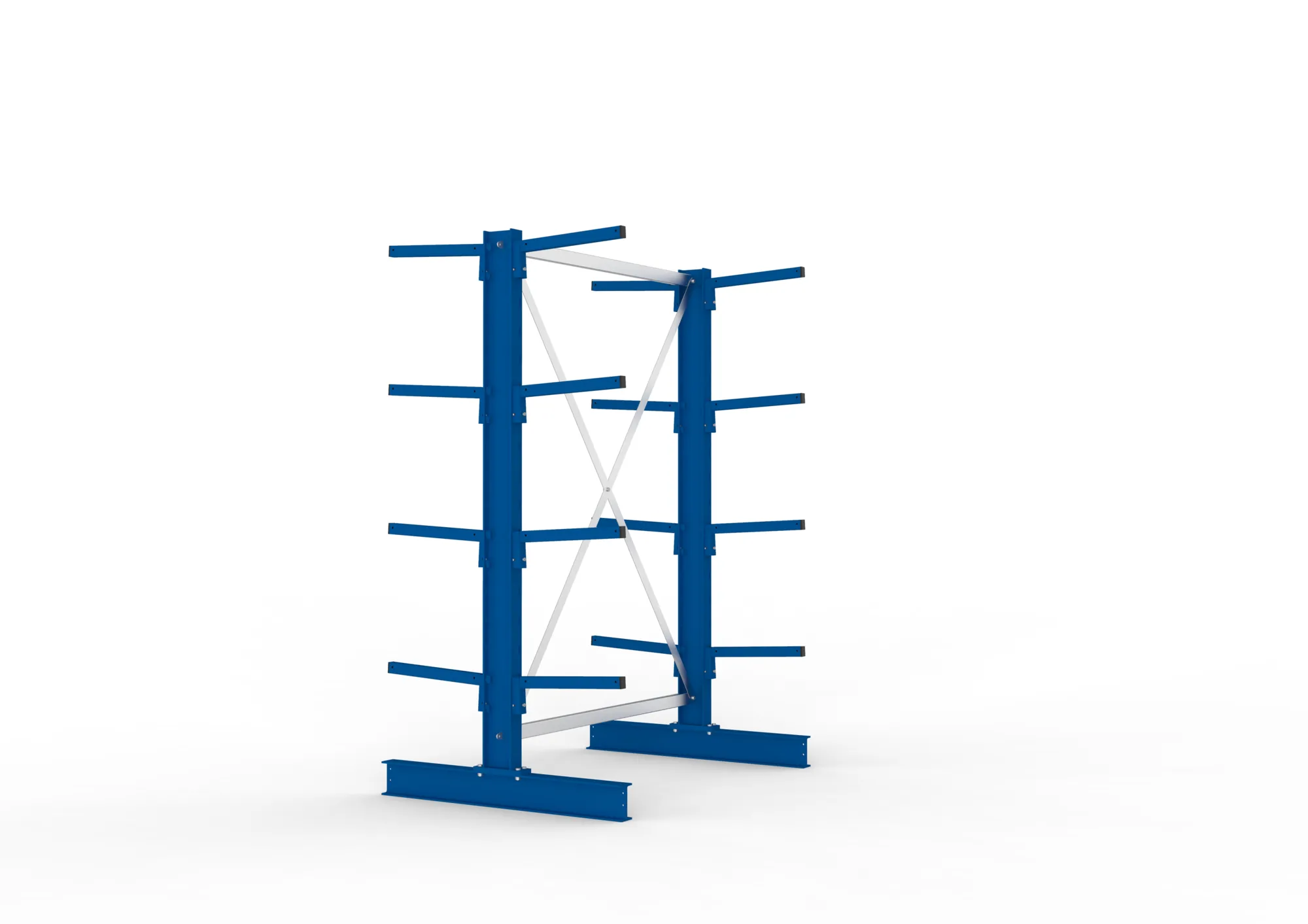 META MULTISTRONG L | Kragarmregal | Grundregal | 2000 x 1300 x 400 mm | Armlast 220 kg | doppelseitig | 4+1 Ebenen